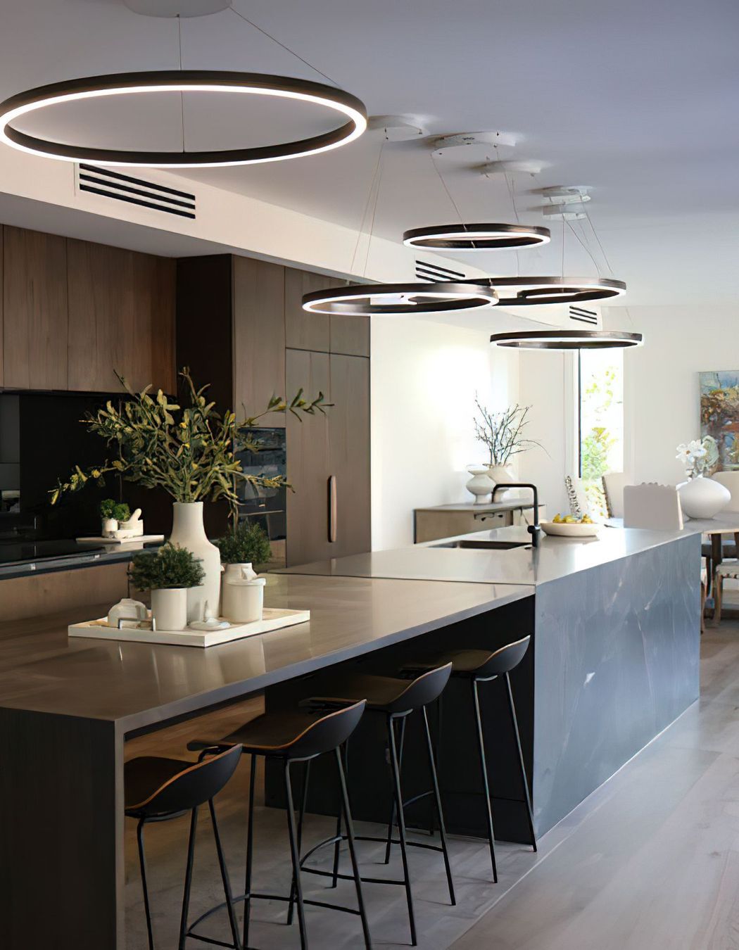 Halo LED Pendant Lights at Remuera Home