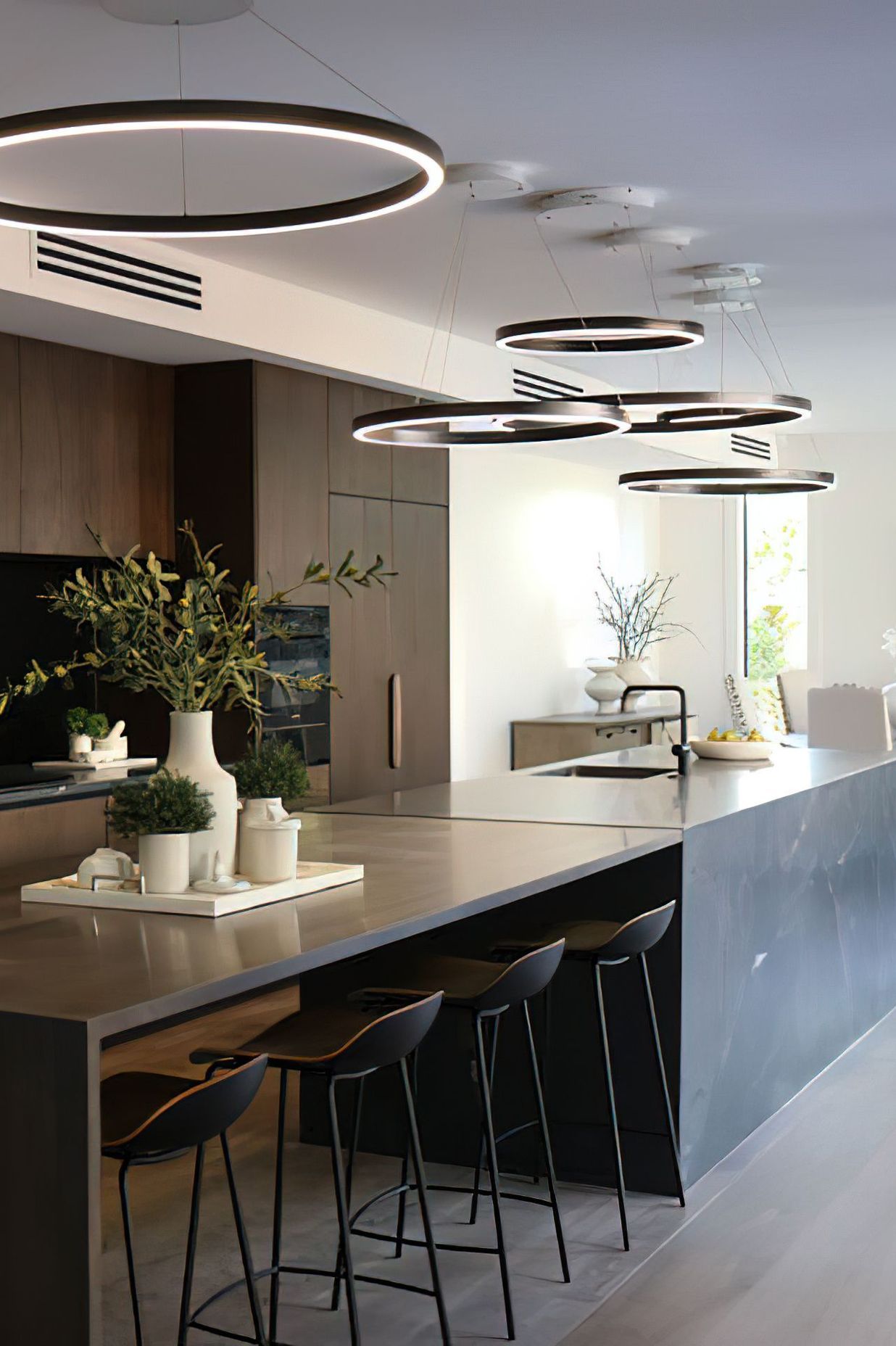 Halo LED Pendant Lights at Remuera Home