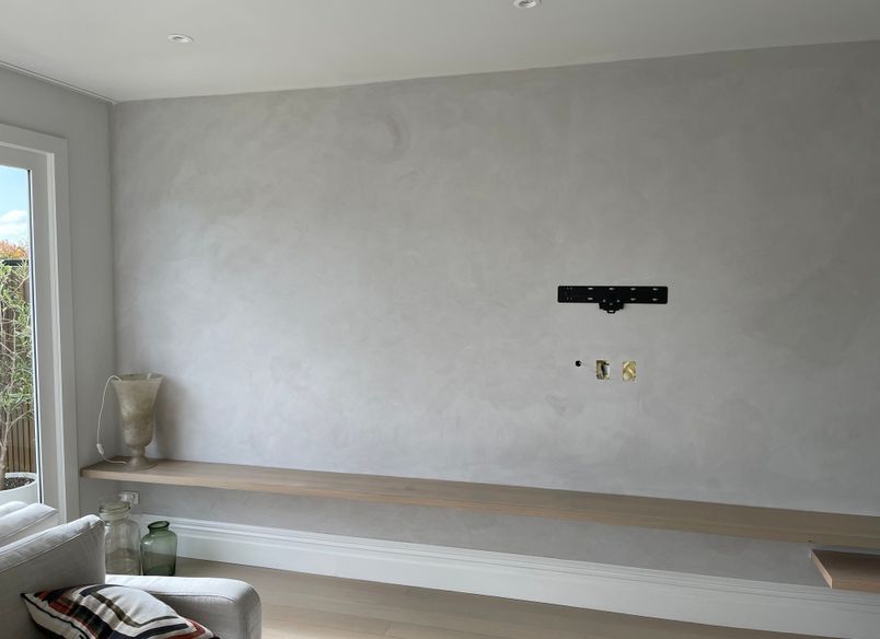 Feature wall, Marmorino