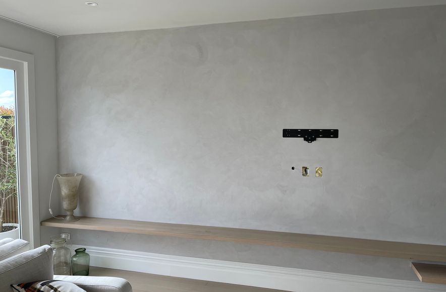 Feature wall, Marmorino