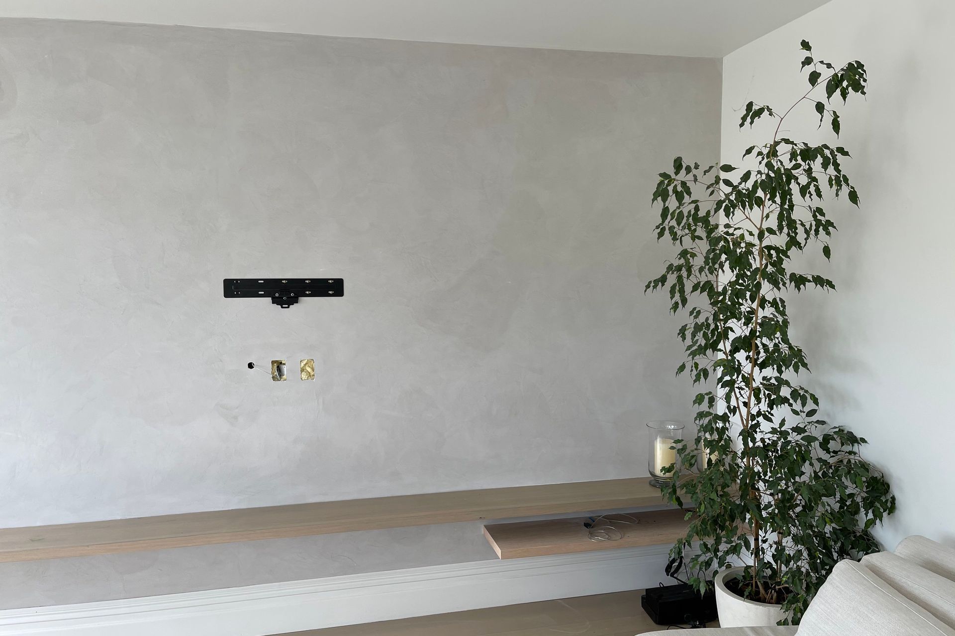 Feature wall, Marmorino