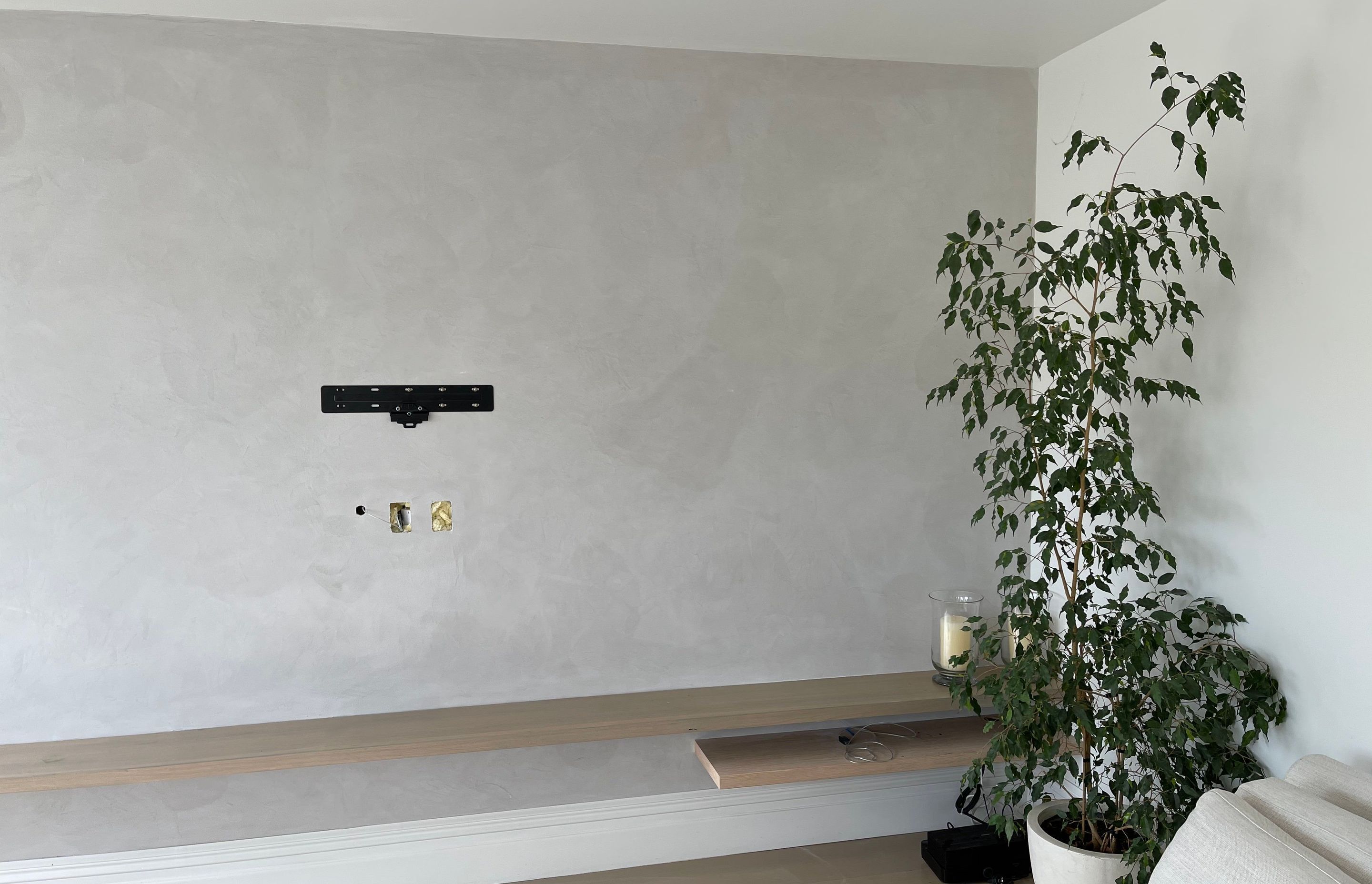 Feature wall, Marmorino