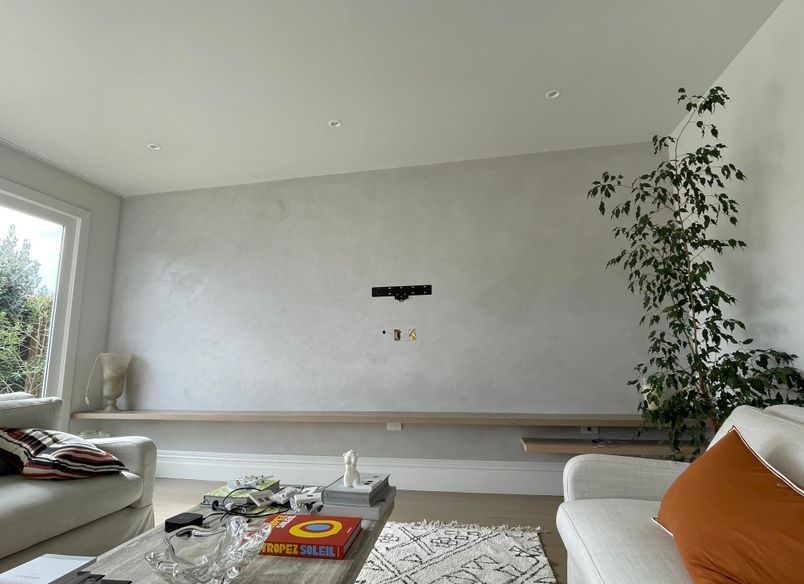 Feature wall, Marmorino