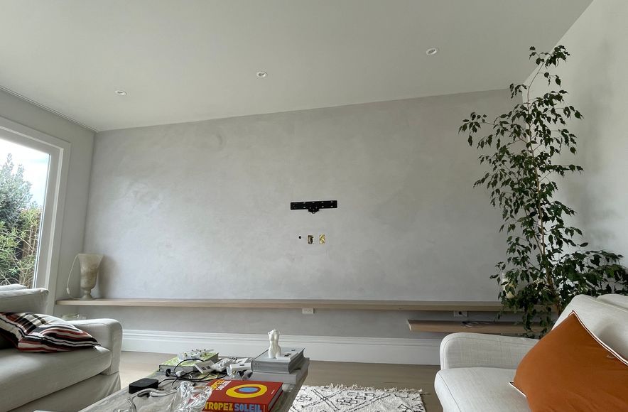 Feature wall, Marmorino