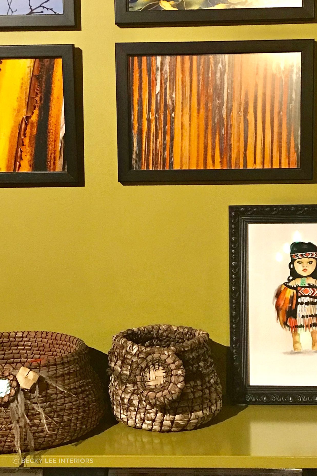 Beautiful autumnal toned vignette. Artwork by Melissa Sharplin.