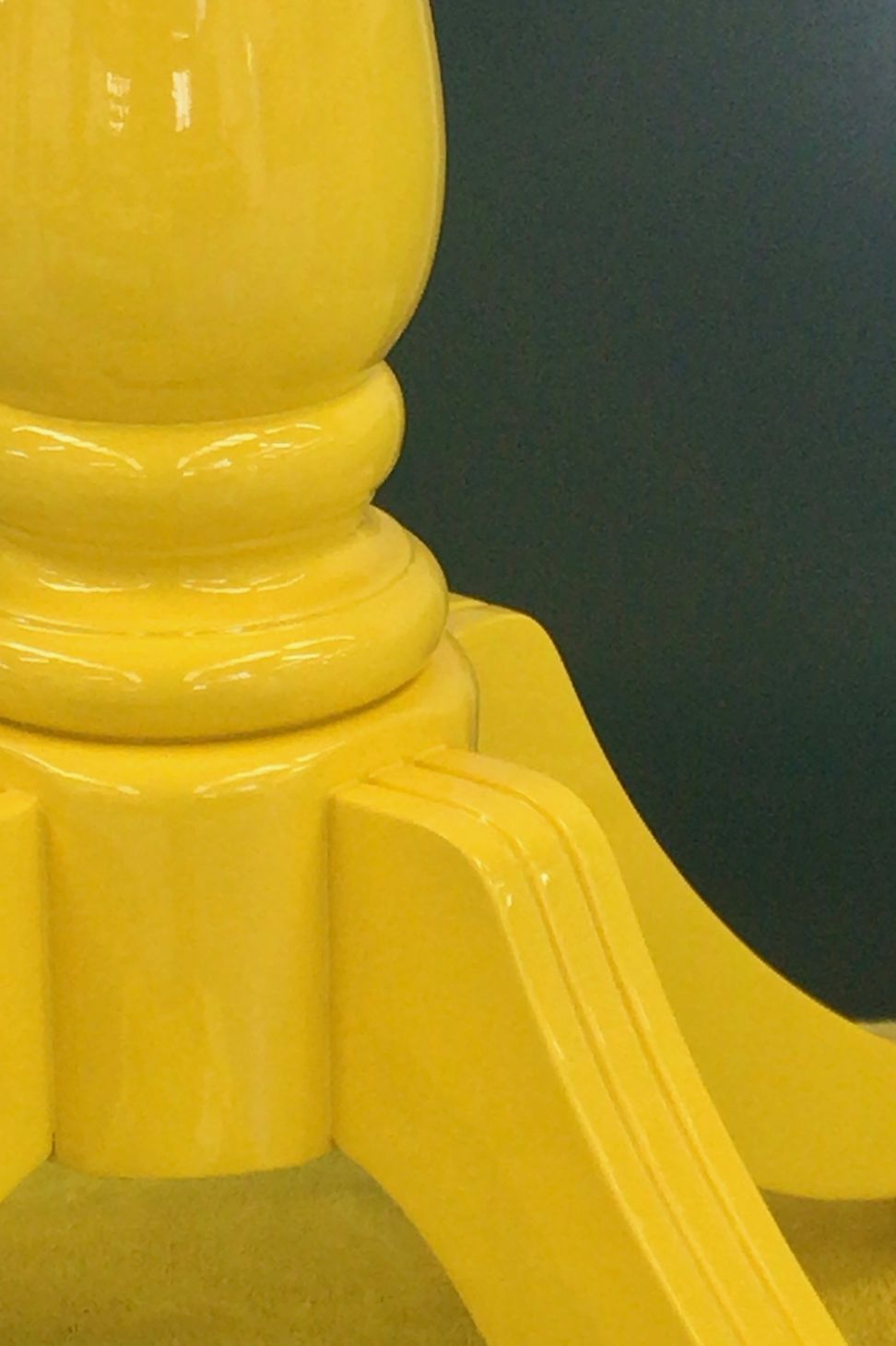 A much loved turned table was dipped in sunshine with this high gloss lacquer finish.