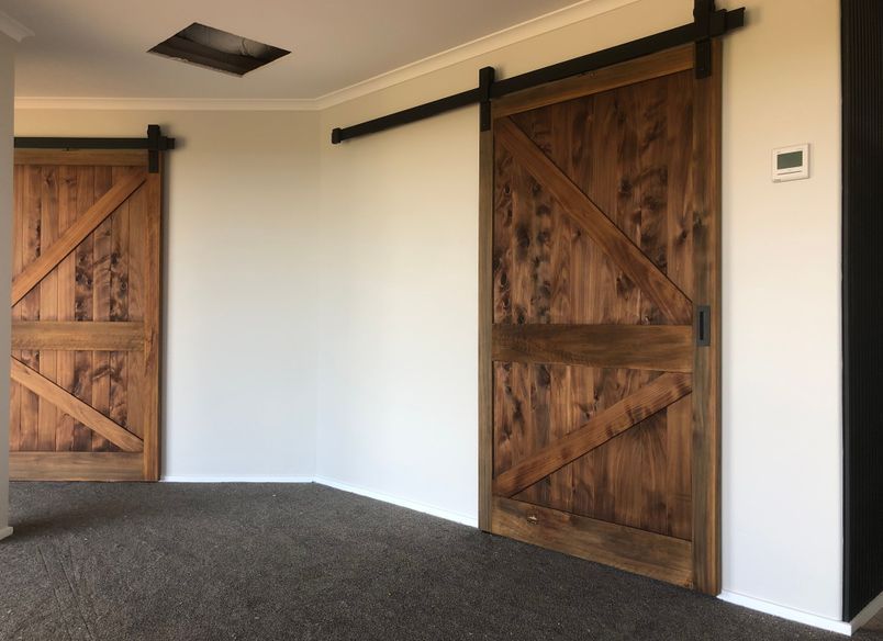 Beautiful Bespoke Macrocarpa Barn Doors