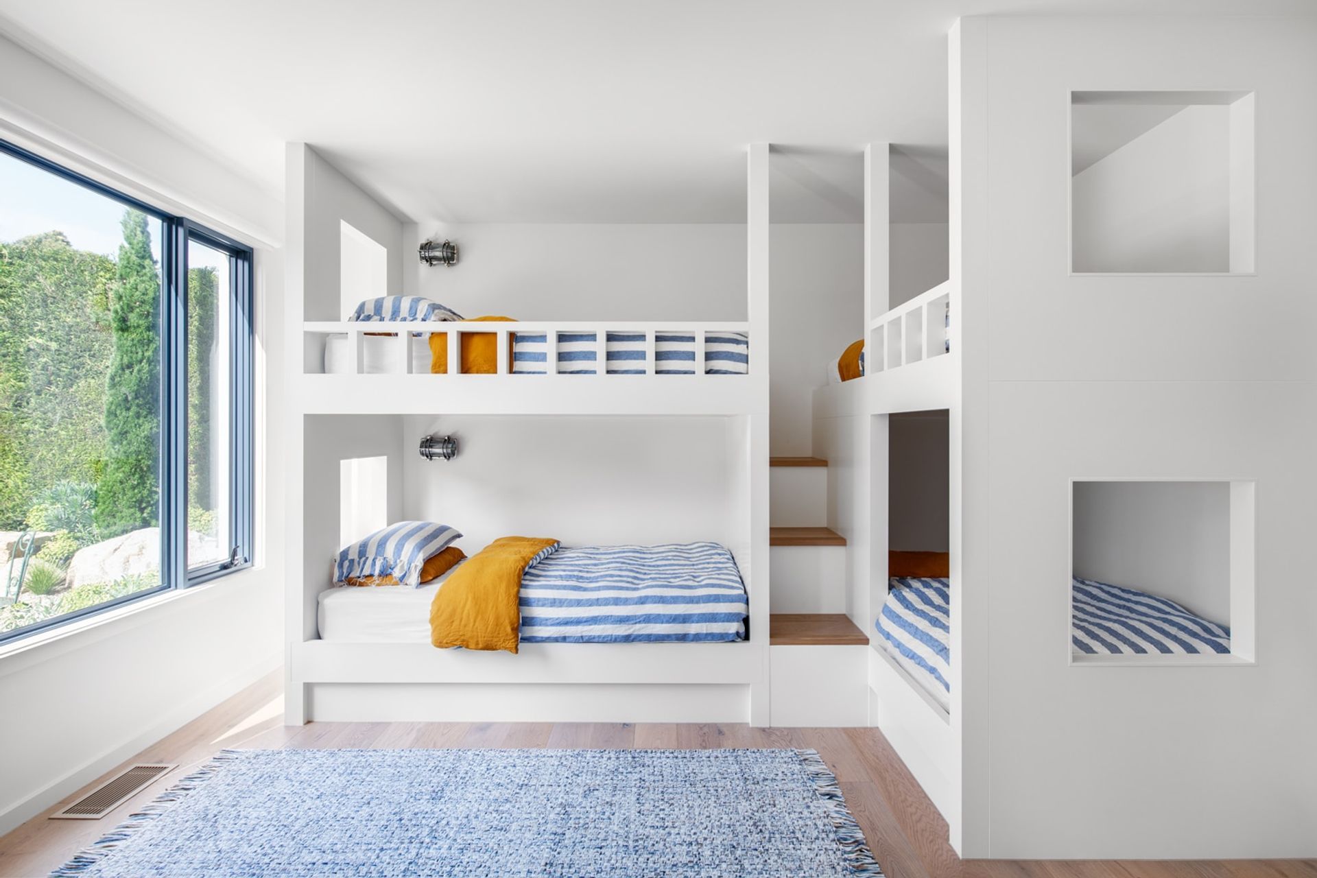 Custom bunk bed designs for a beach house.