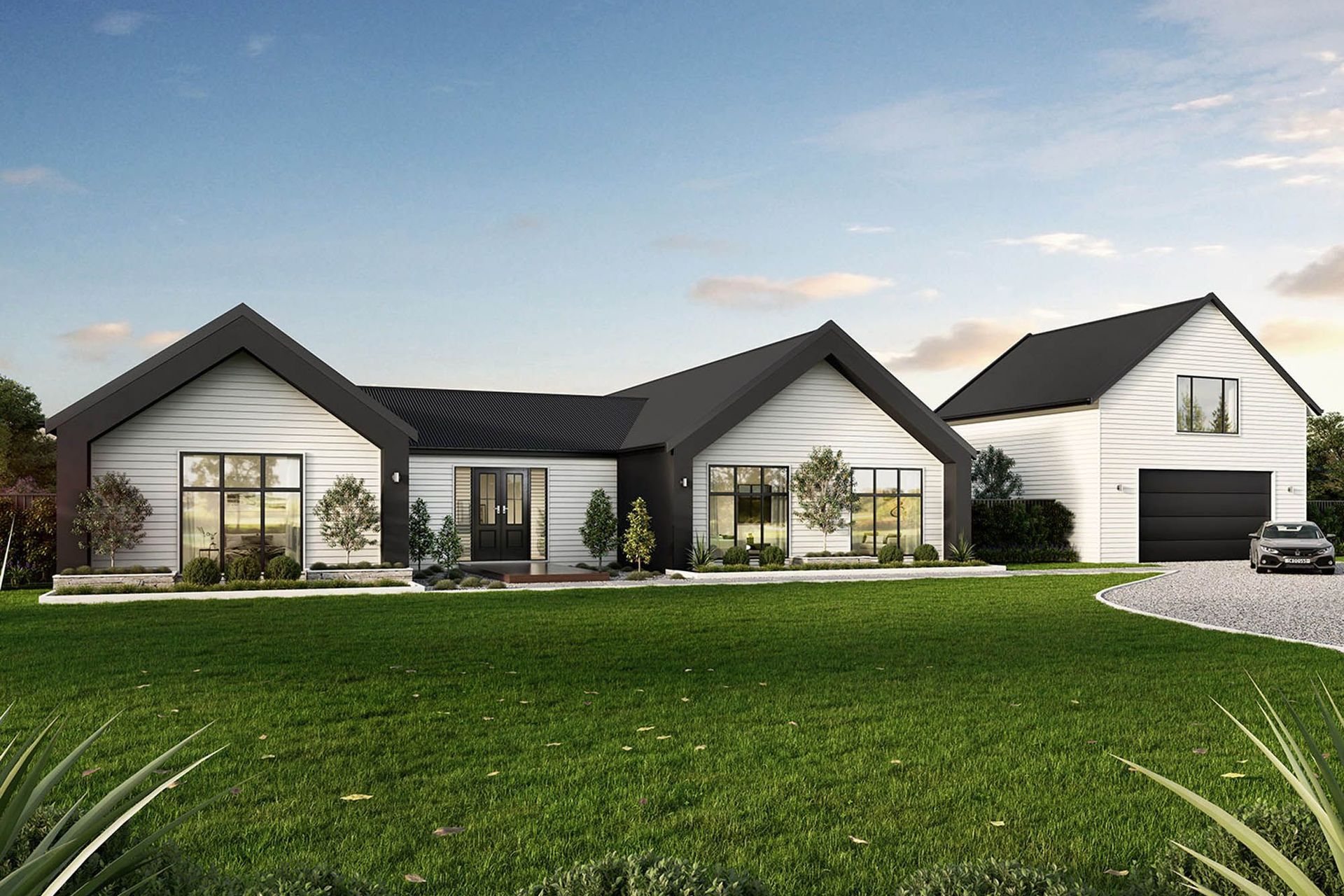 Contemporary two-tone luxury exterior