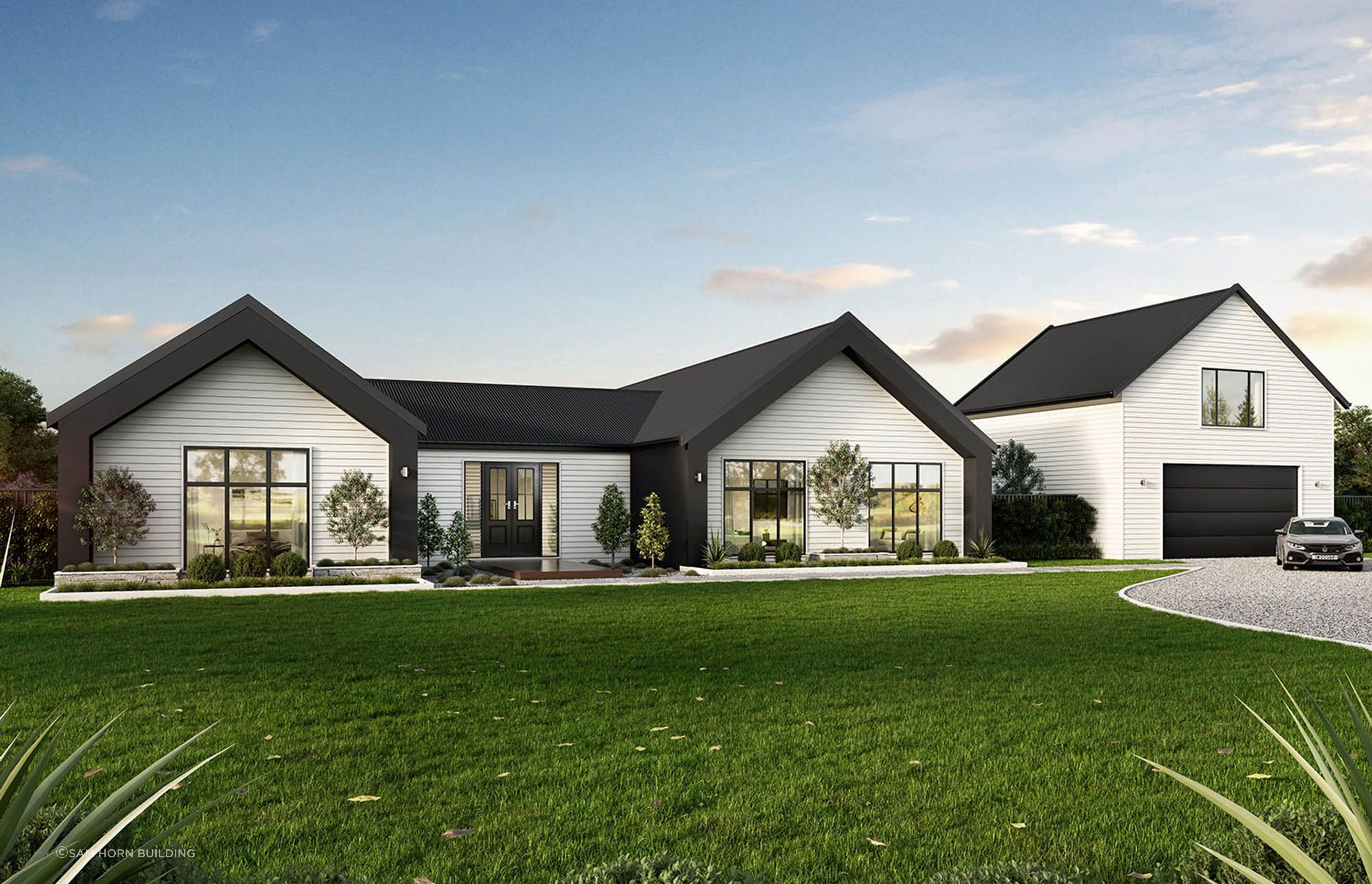 Contemporary two-tone luxury exterior
