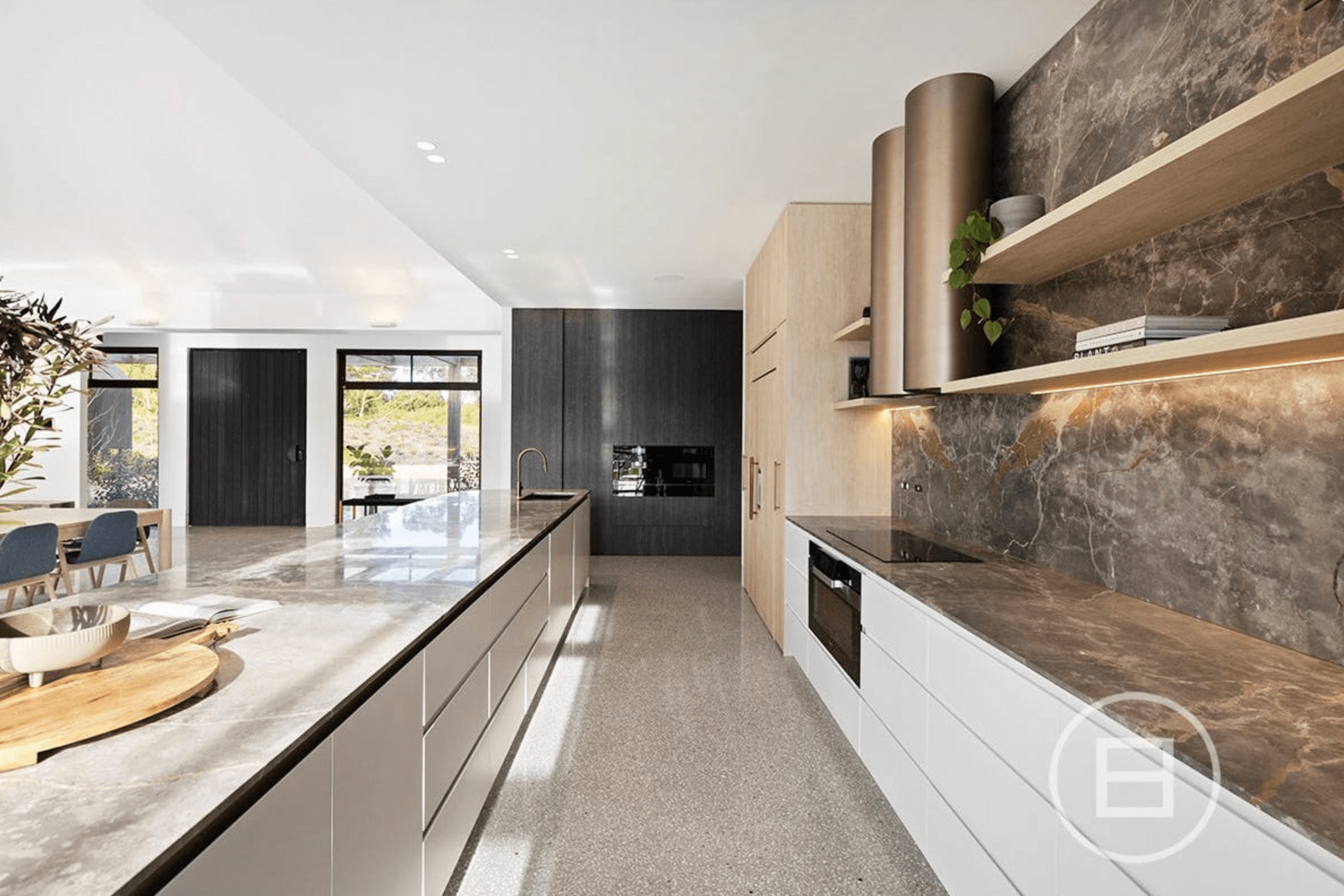 A kitchen fit for the royal family; fully-equiped with high quality finishes and luxury appliances