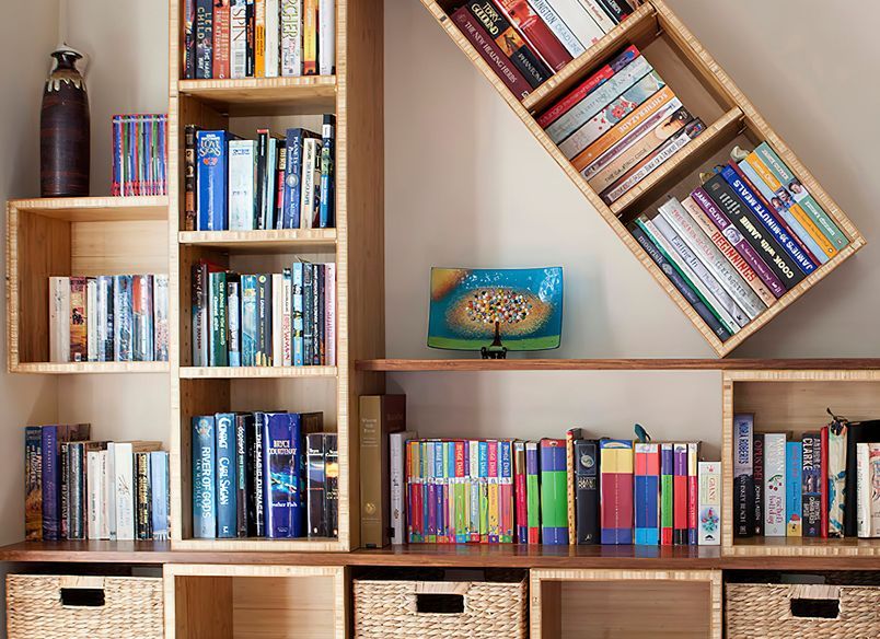 Quirky Bamboo Bookshelves