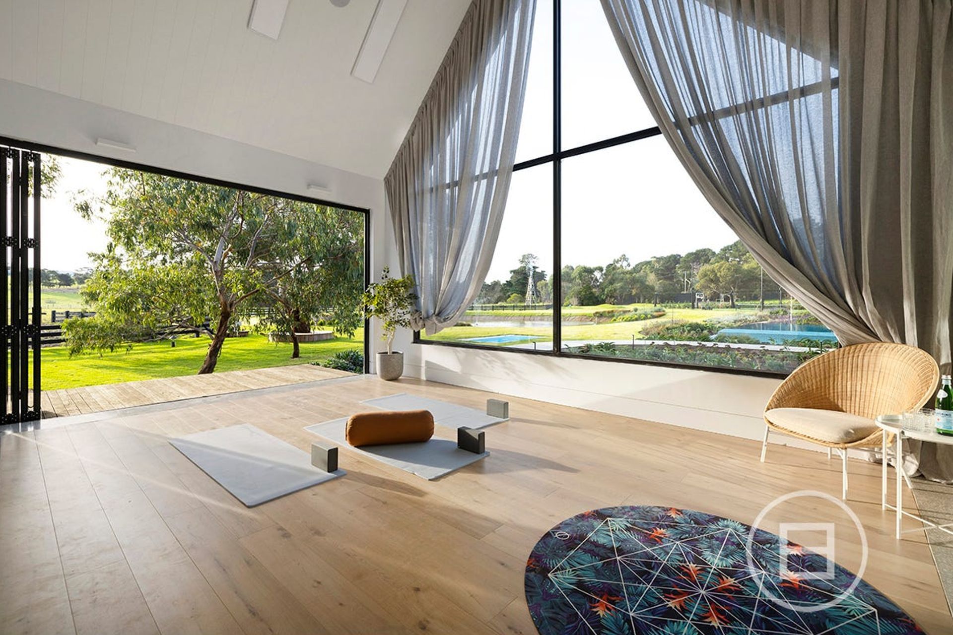 No home is complete without a yoga studio, allowing residents to truely escape amongst this farmland haven