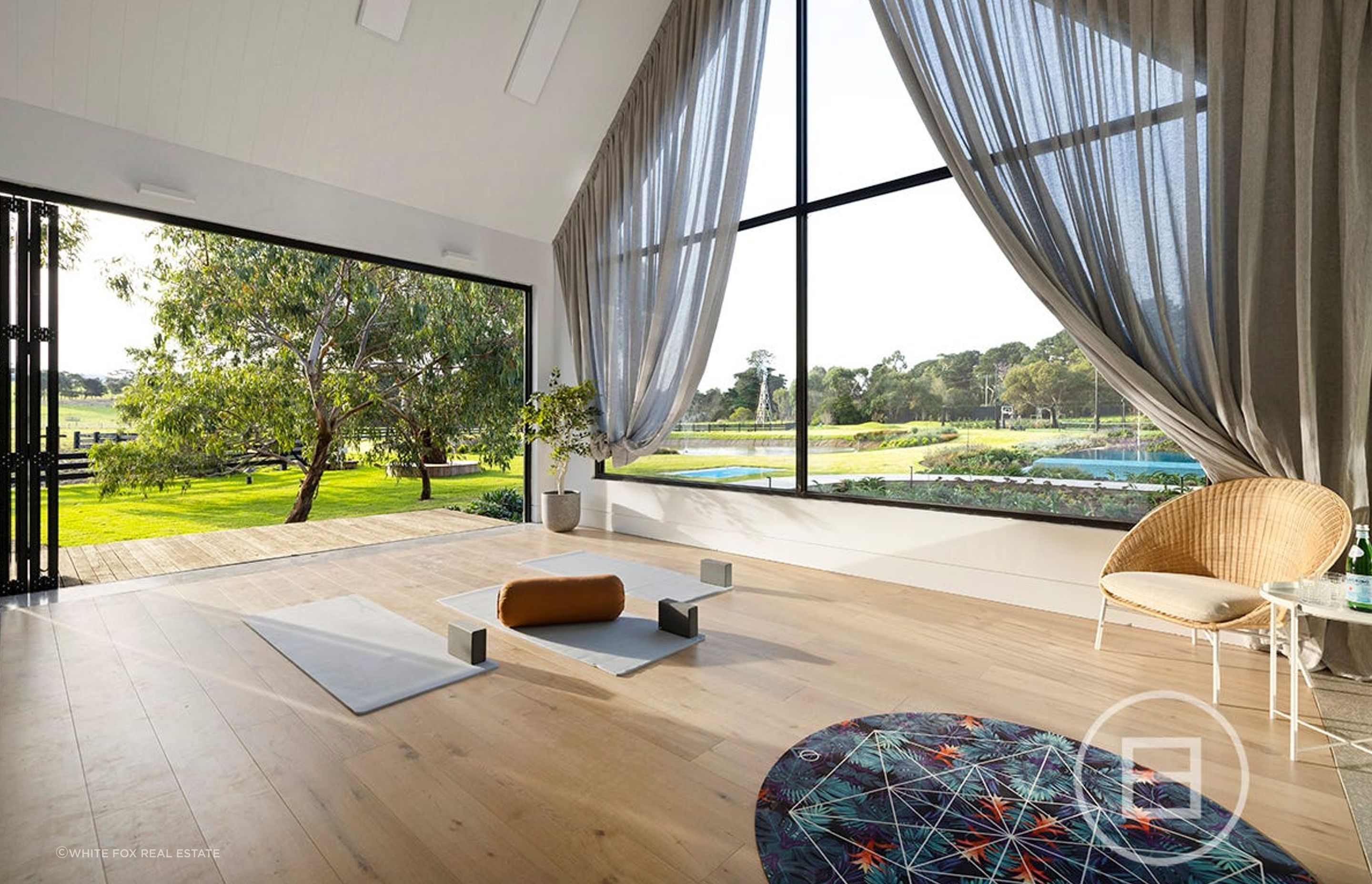No home is complete without a yoga studio, allowing residents to truely escape amongst this farmland haven