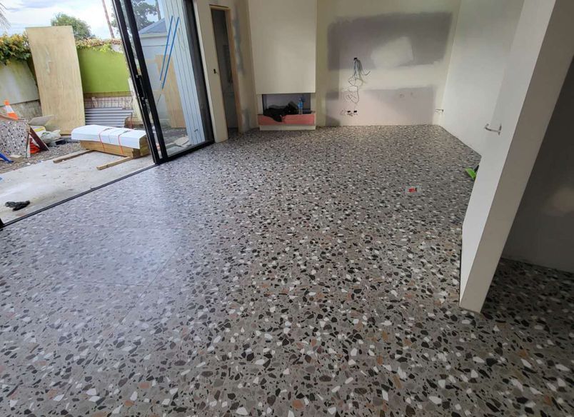 Damn Good Tiling - terrazzo floor tiling