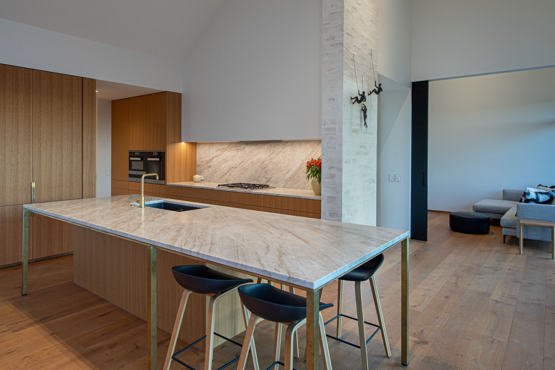 Coatesville Home - 220x21mm Light Feature Grade Engineered European Oak flooring, prefinished in "Bourbon" Rubio Monocoat oil and Ciranova Titan Hardwax