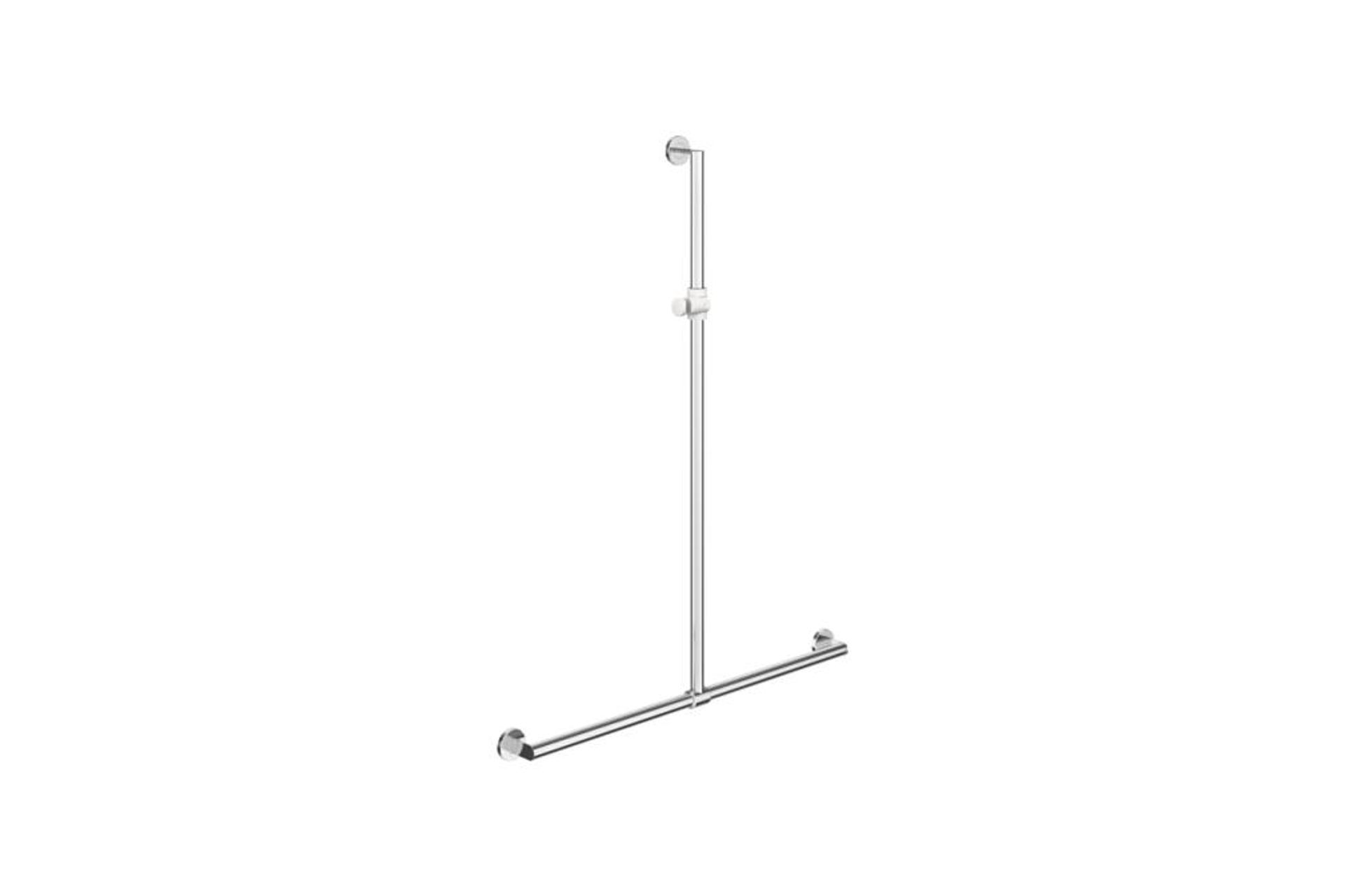 Hewi System 900 T Shower Rail in Brushed stainless steel (900.35.401XA)