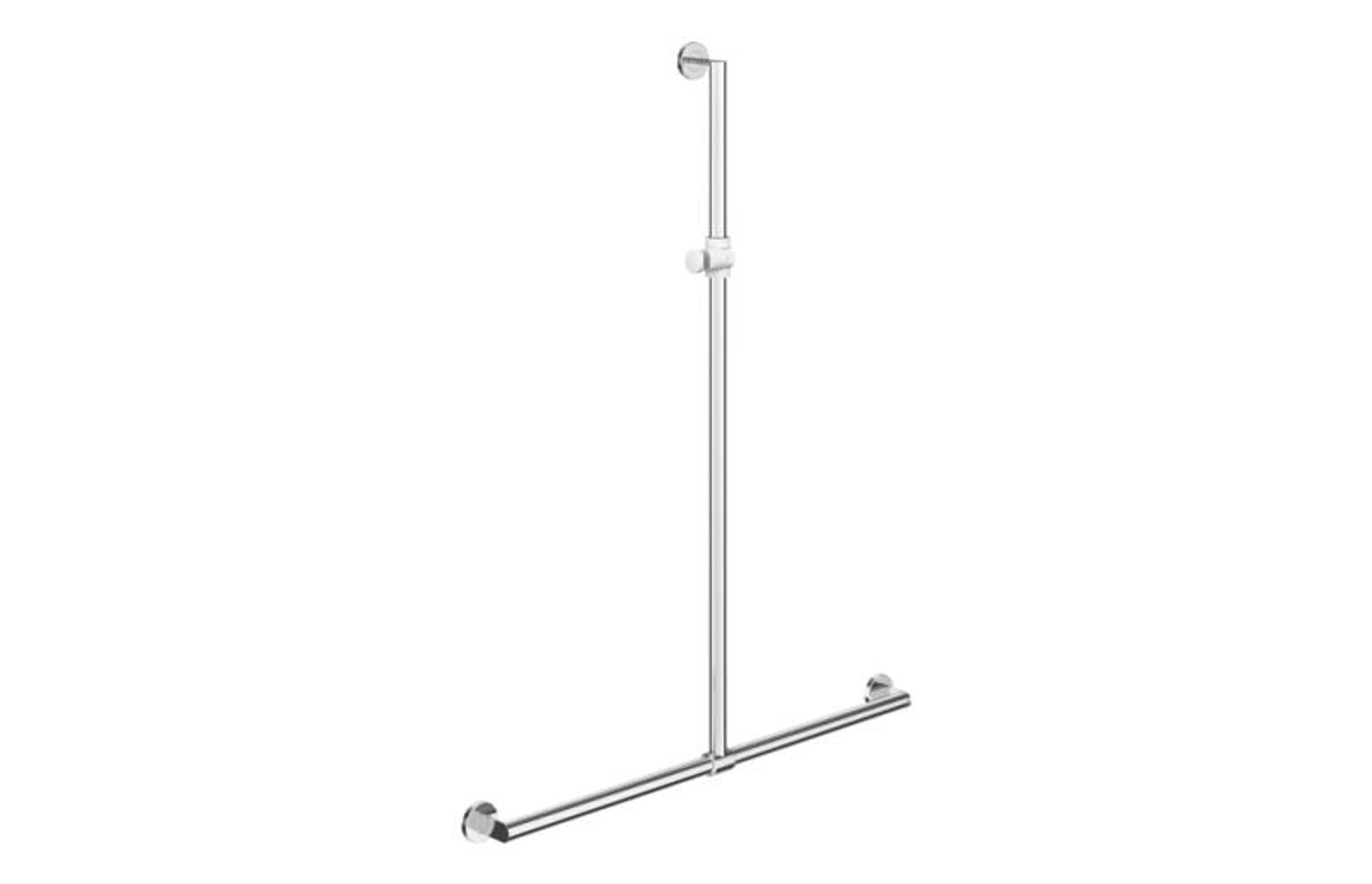 Hewi System 900 T Shower Rail in Brushed stainless steel (900.35.401XA)