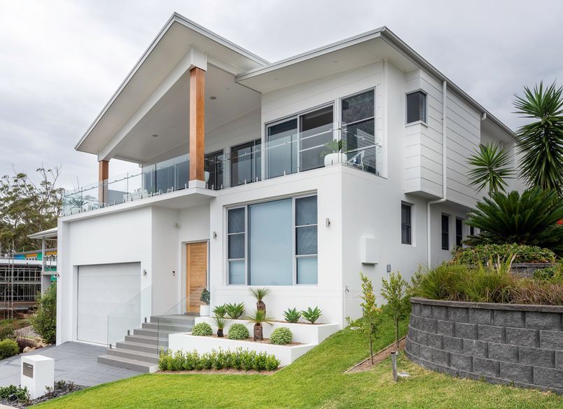 Two Storey Luxury Home on steep site