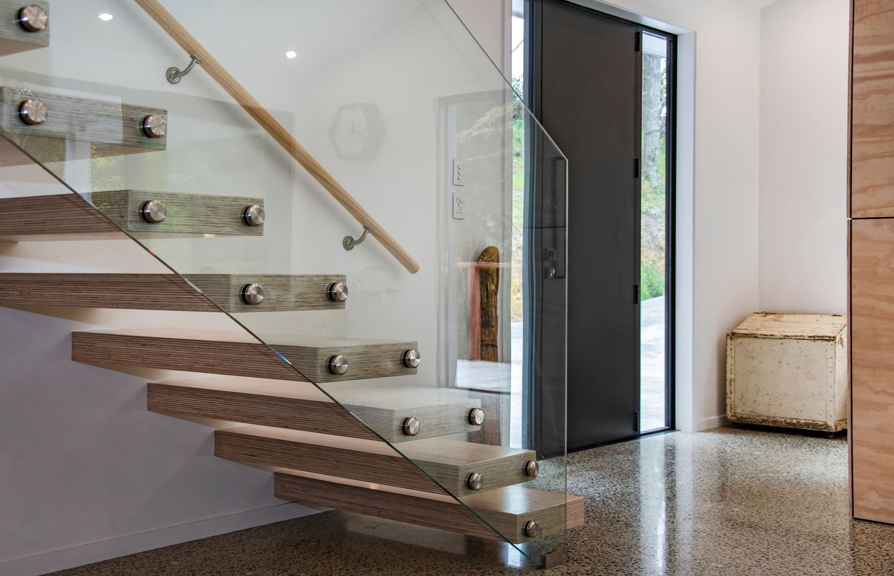 Custom built floating staircase