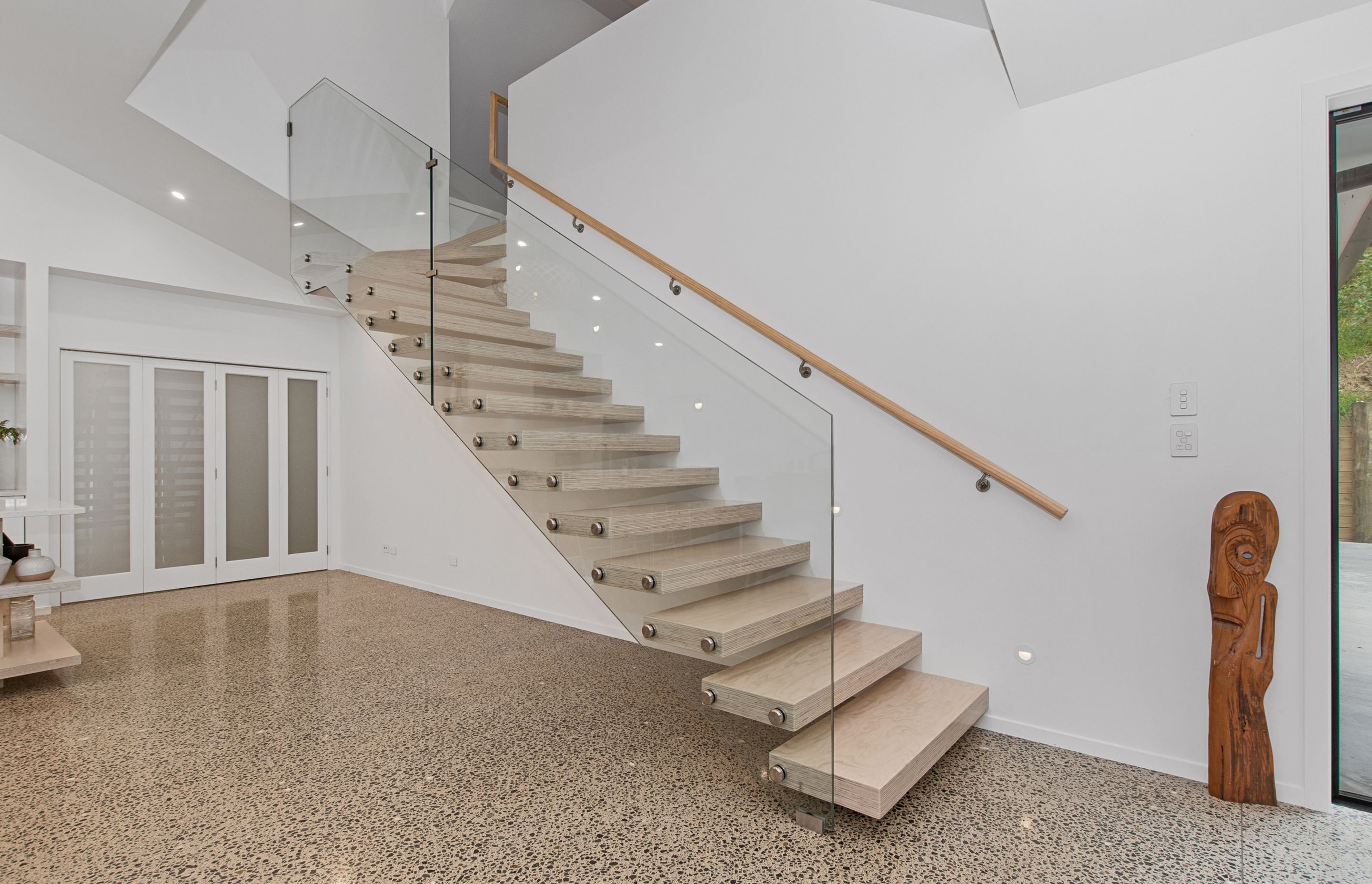 Custom built floating staircase