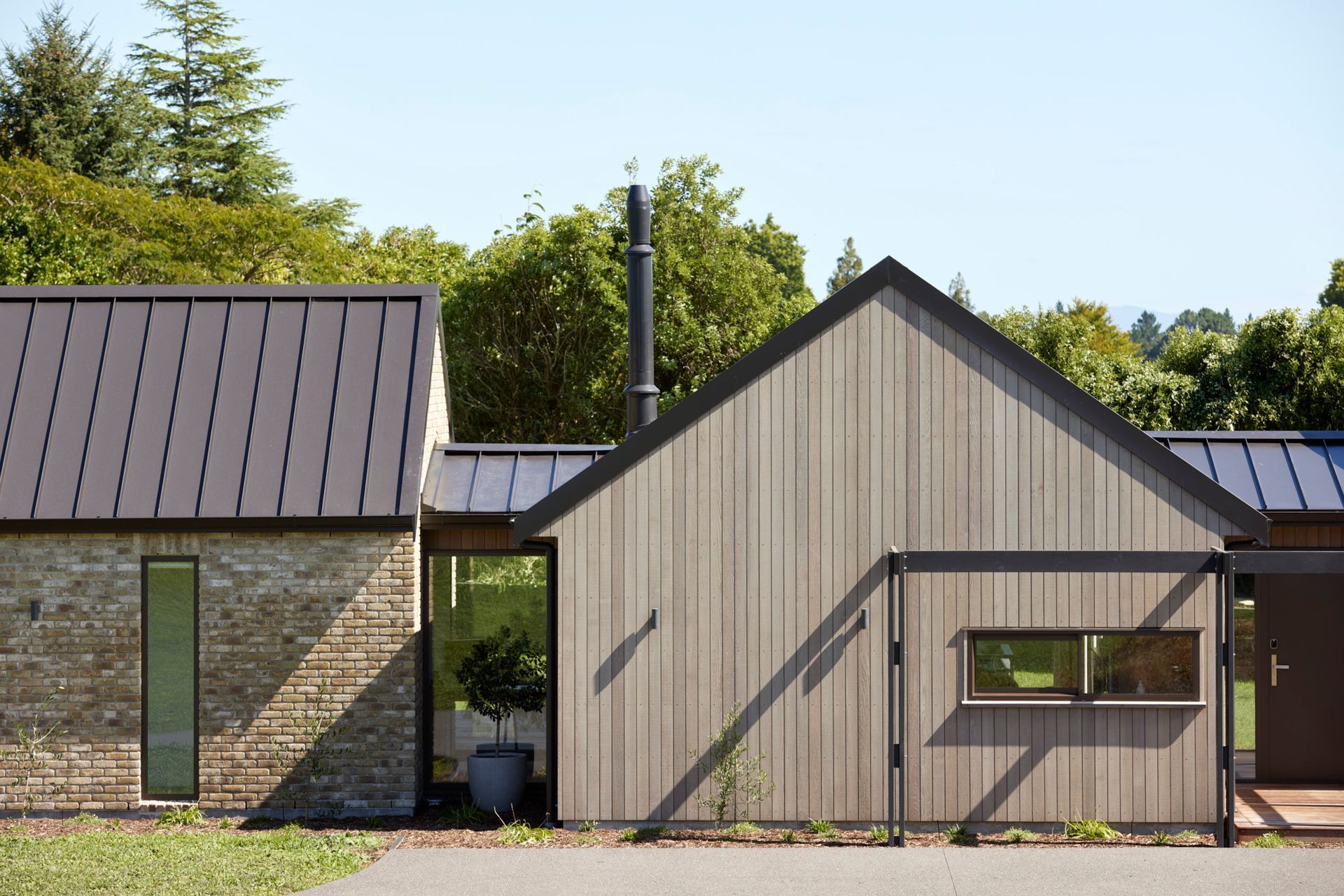 Country Brick &amp; Cedar home