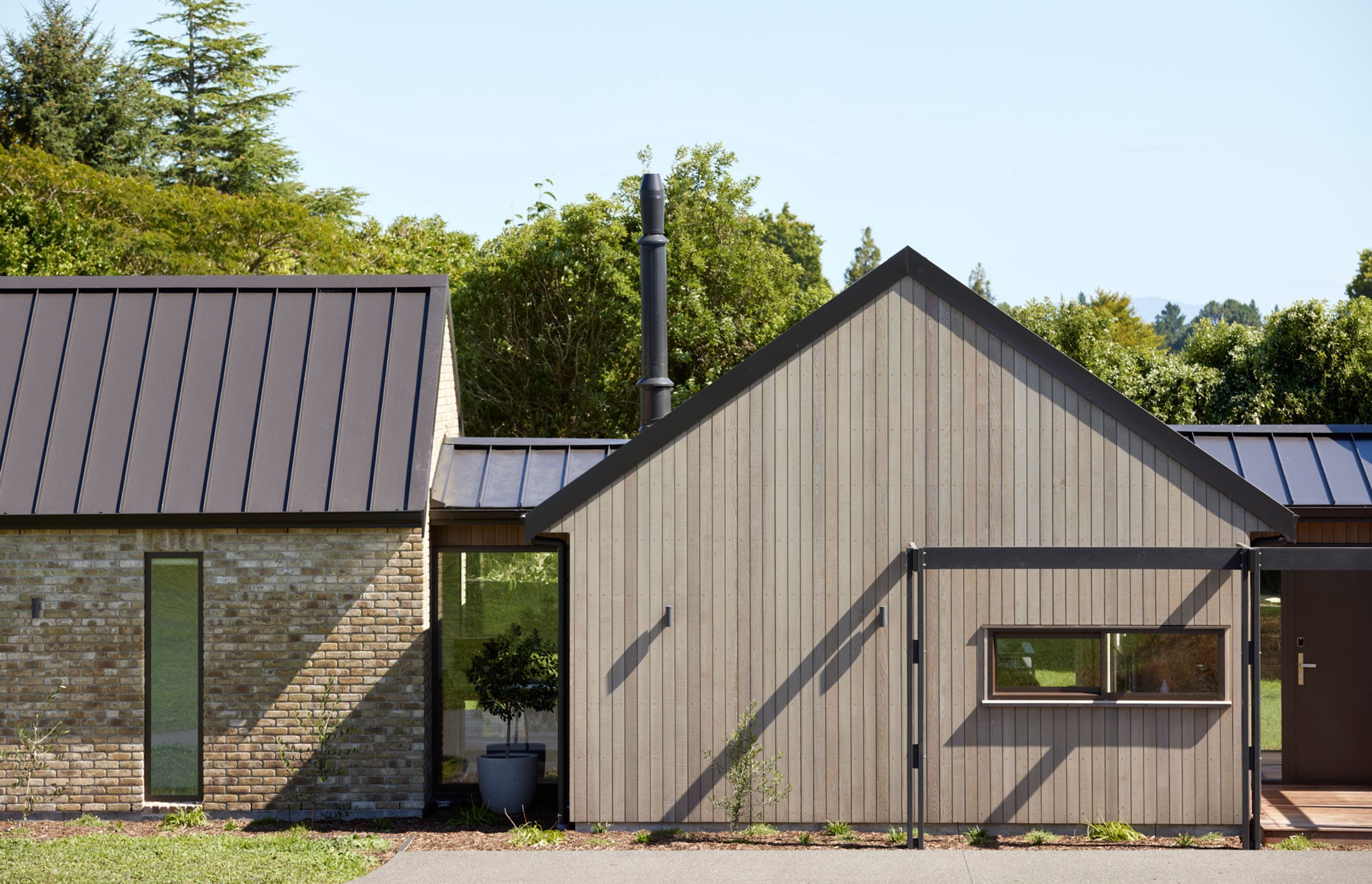 Country Brick & Cedar home