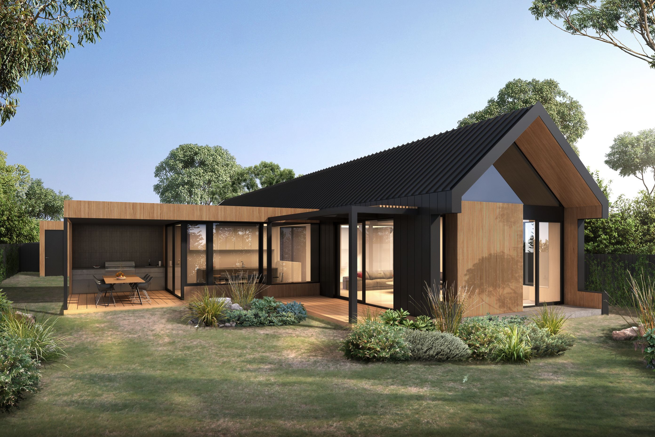 A natural extension of this sprawling family home, the backyard and terrace are a perfect transition between the interiors and natural landscape beyond.