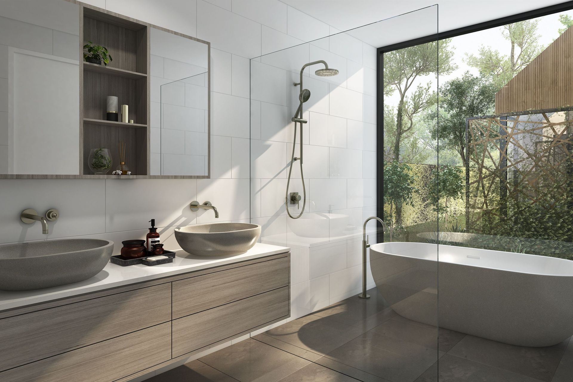 The master bedroom features a generous walk-in robe and ensuite complete with freestanding bath, while the remaining three bedrooms can be repurposed over time to meet the needs of evolving lifestages— from nurseries and playrooms to a spacious home office.
