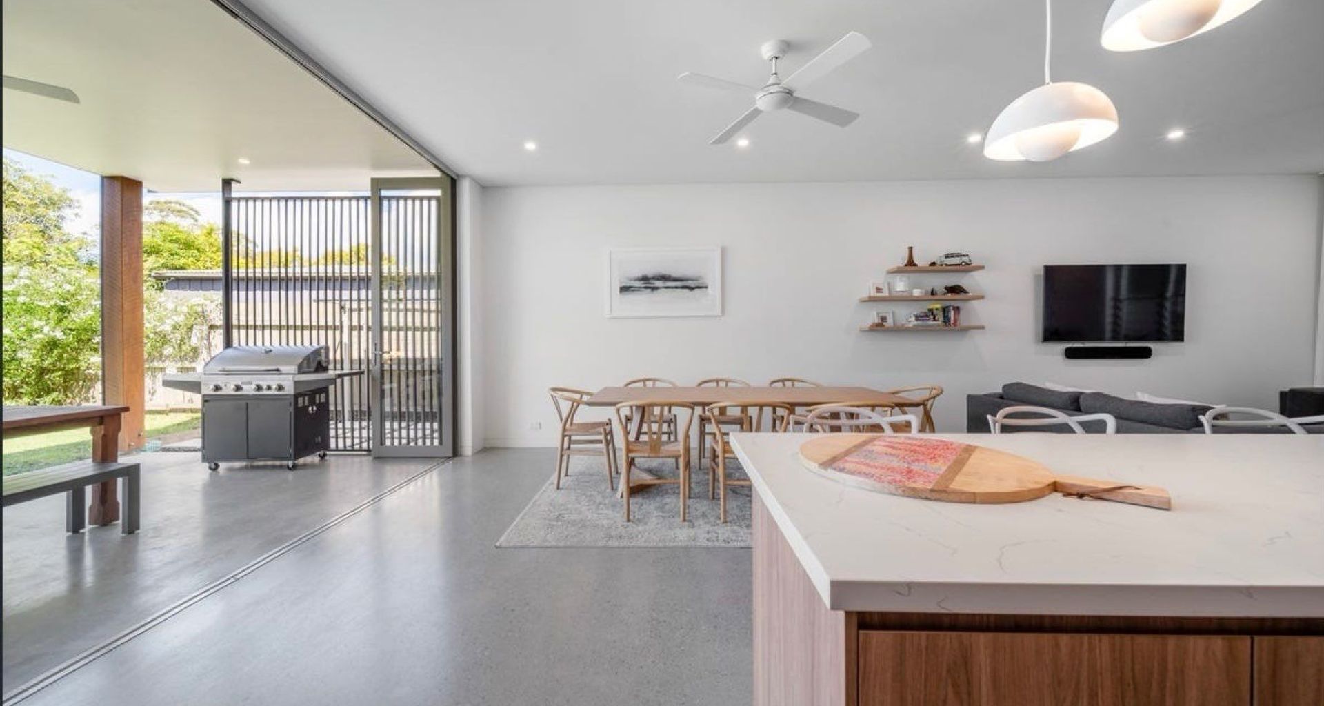 Interiors to allow for seamless indoor/outdoor integration, blurring the lines between shelter and open space