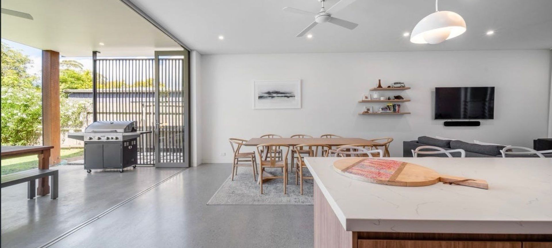 Interiors to allow for seamless indoor/outdoor integration, blurring the lines between shelter and open space