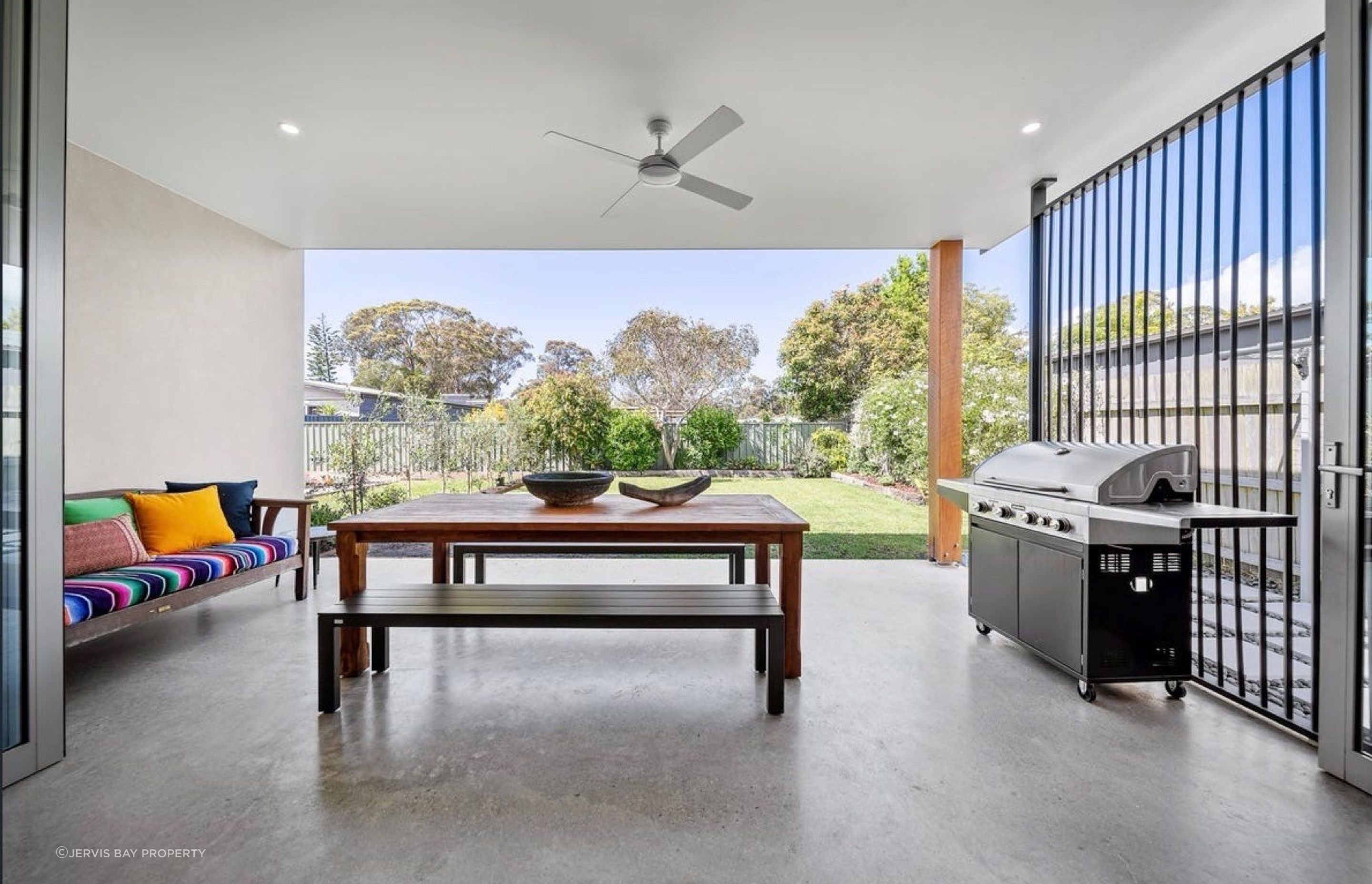 A comfortable living space out of the main home space-perfect for summer time shelter from the sun, and for still being able to enjoy the outdoors in the depths of winter