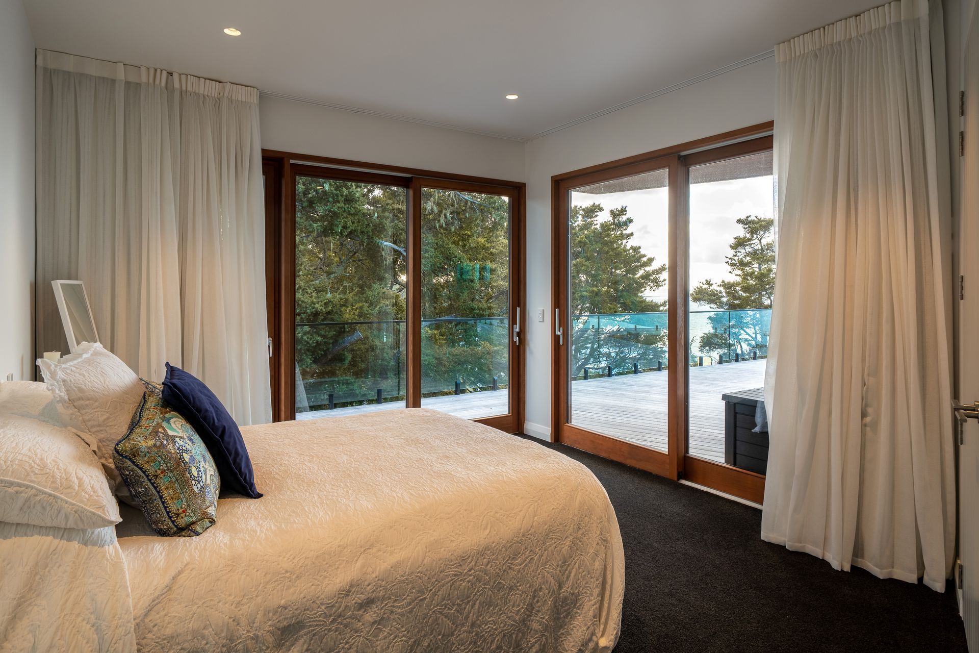 The house has four bedrooms, an office and three bathrooms. The couple’s son-in-law Kieran Pierce of pierceconstructionltd played a major role in the build and they credit his workmanship and attention to detail.