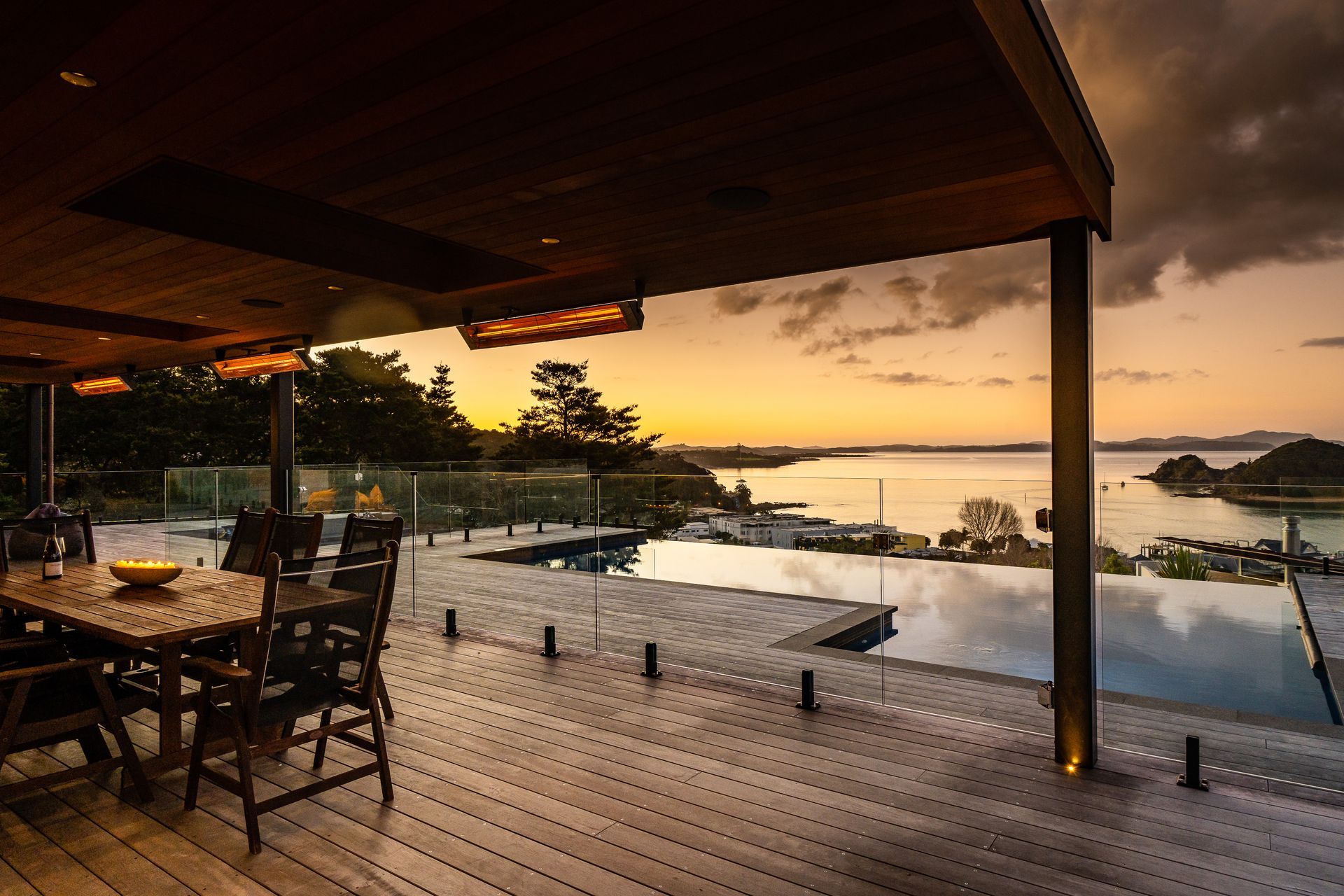 The infinity pool is by Mayfair Pools in Northland.