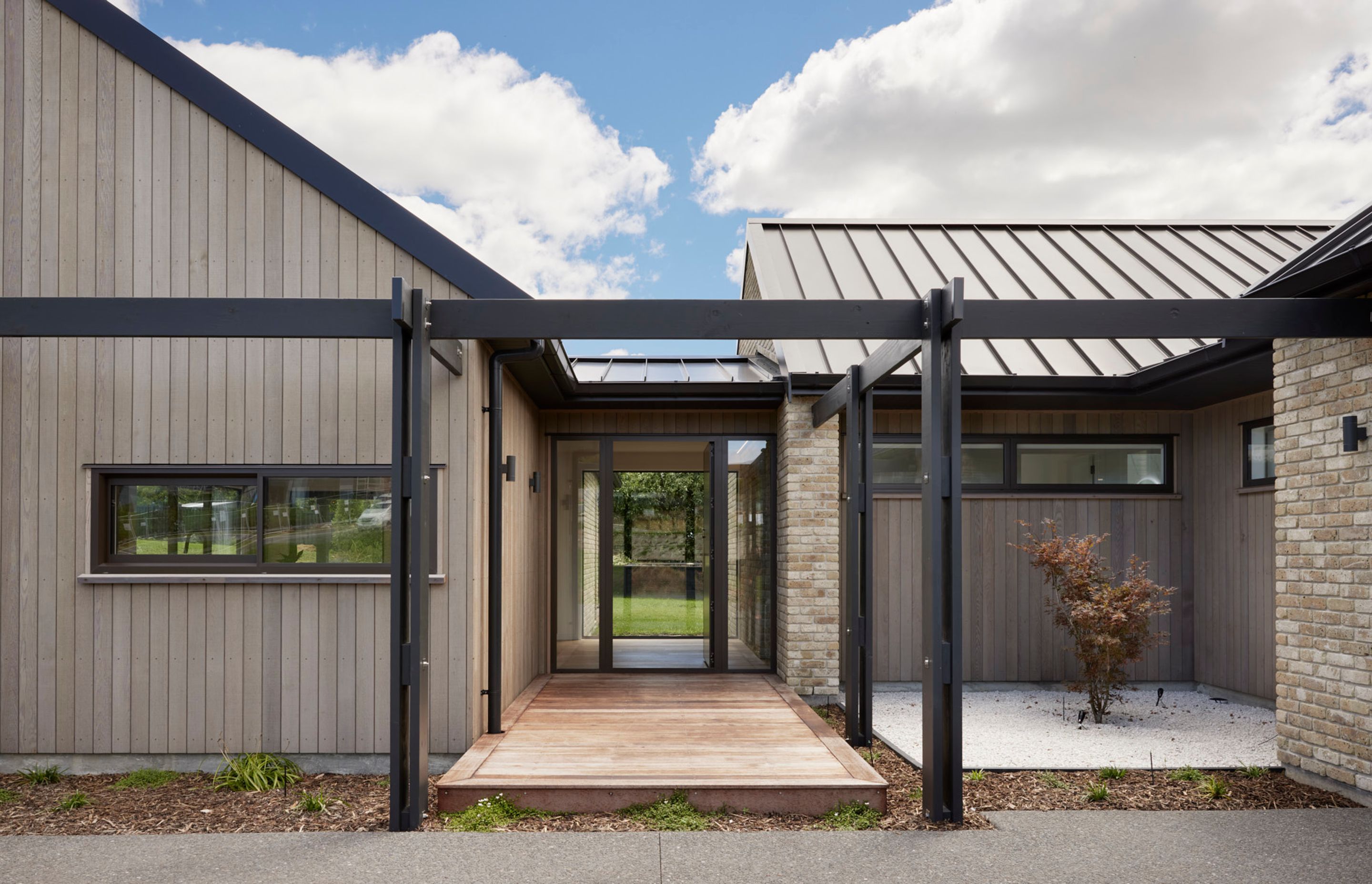 Country Brick & Cedar home