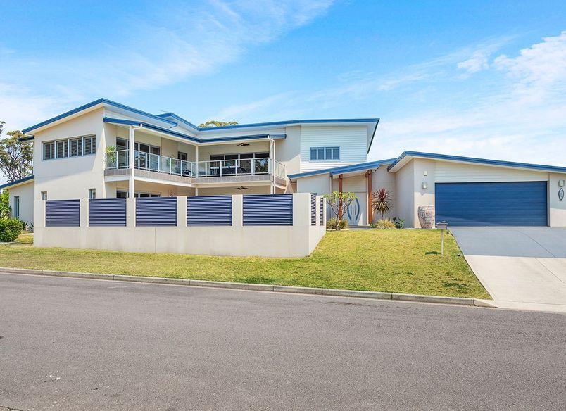Two storey home overlook pool