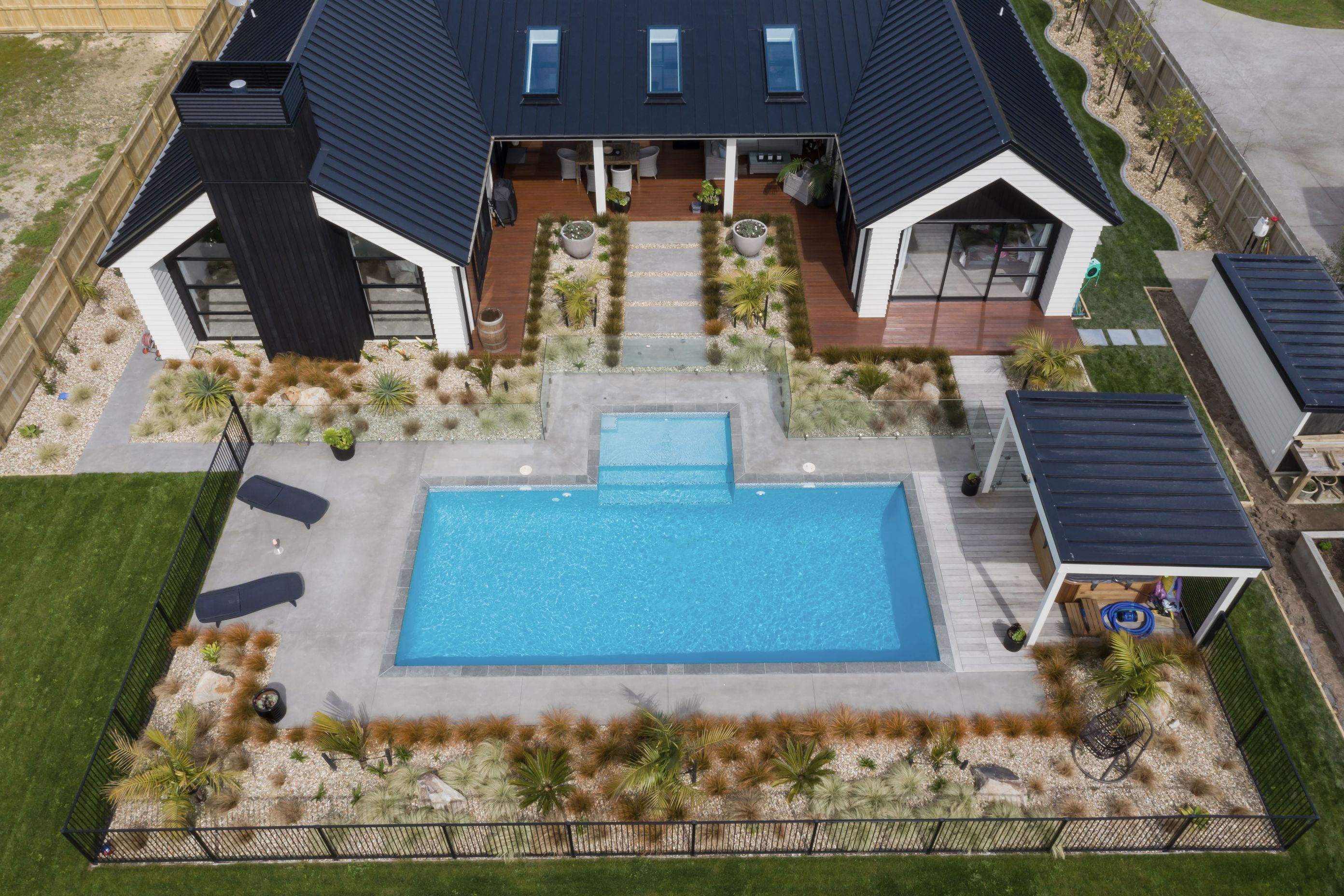 Creating an 'H' shaped plan has long been a dream of the owners.