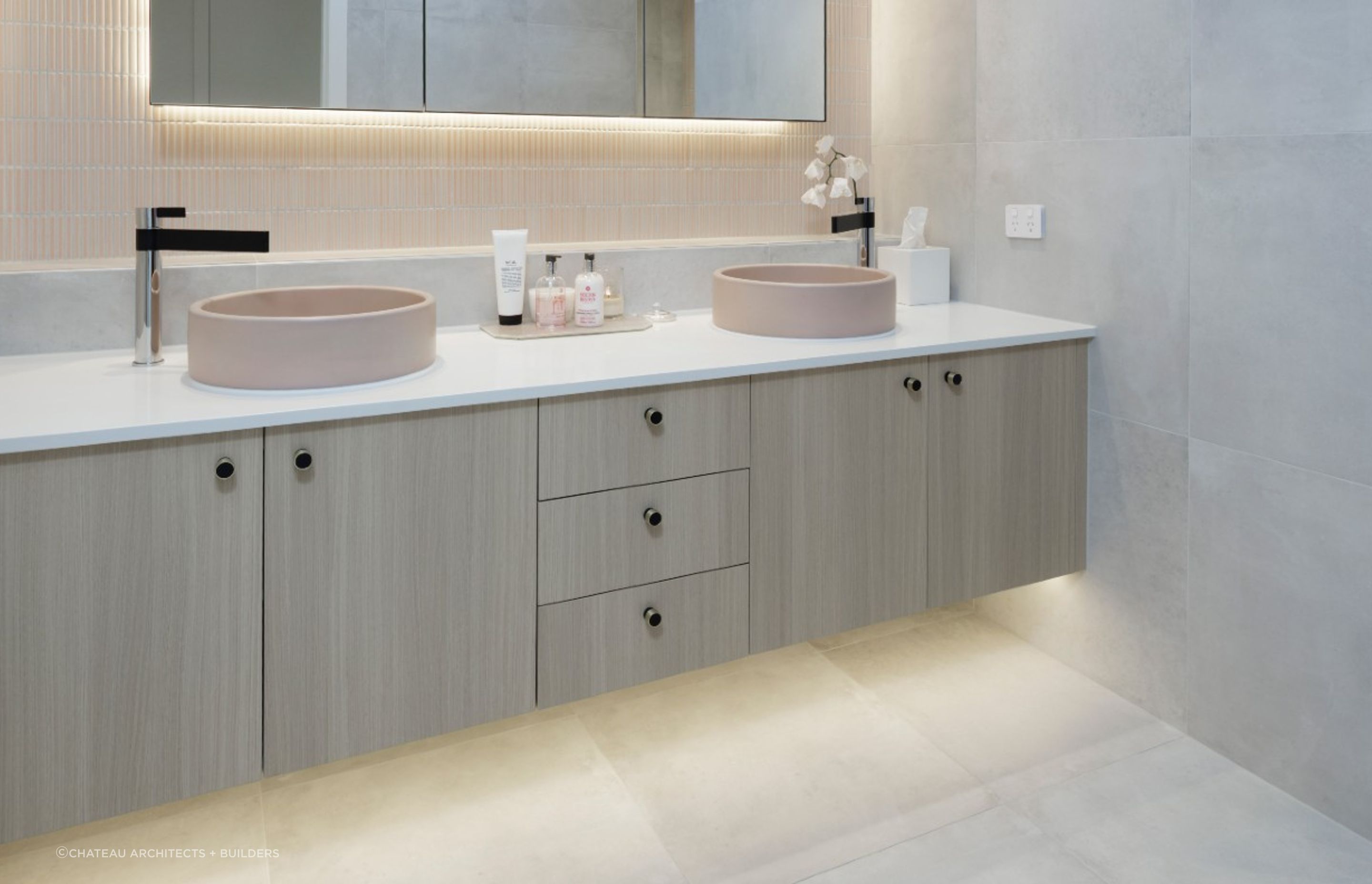 Porcelain Tiles | Chateau Architects + Builders | Crystal Pools | Green Coast Landscapers | Think Outside Gardens | One Four Interiors