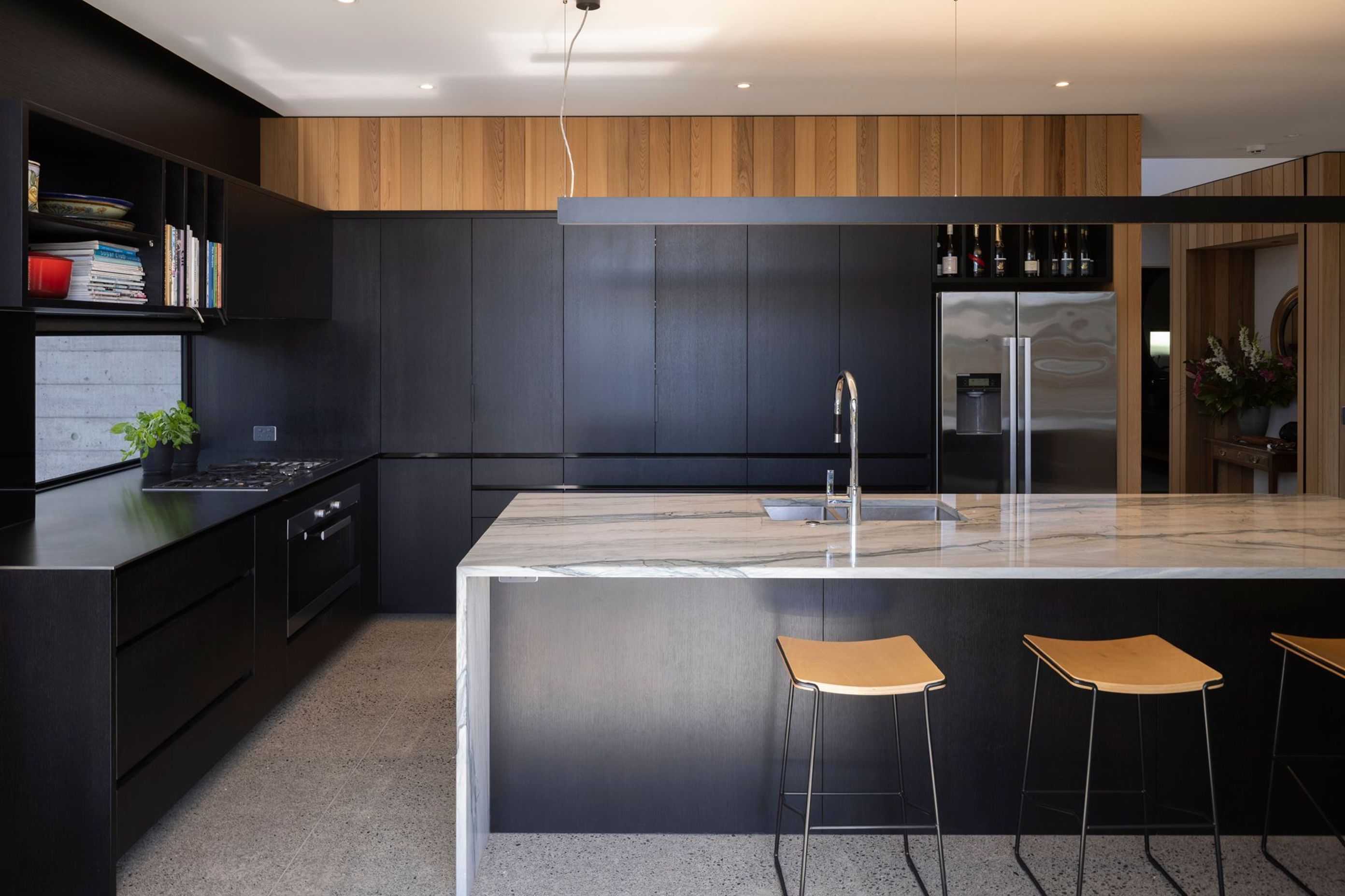 Studio Pacific Architecture also designed the kitchen. “We do like to do the kitchens as well, they’re really a focus in any house.”