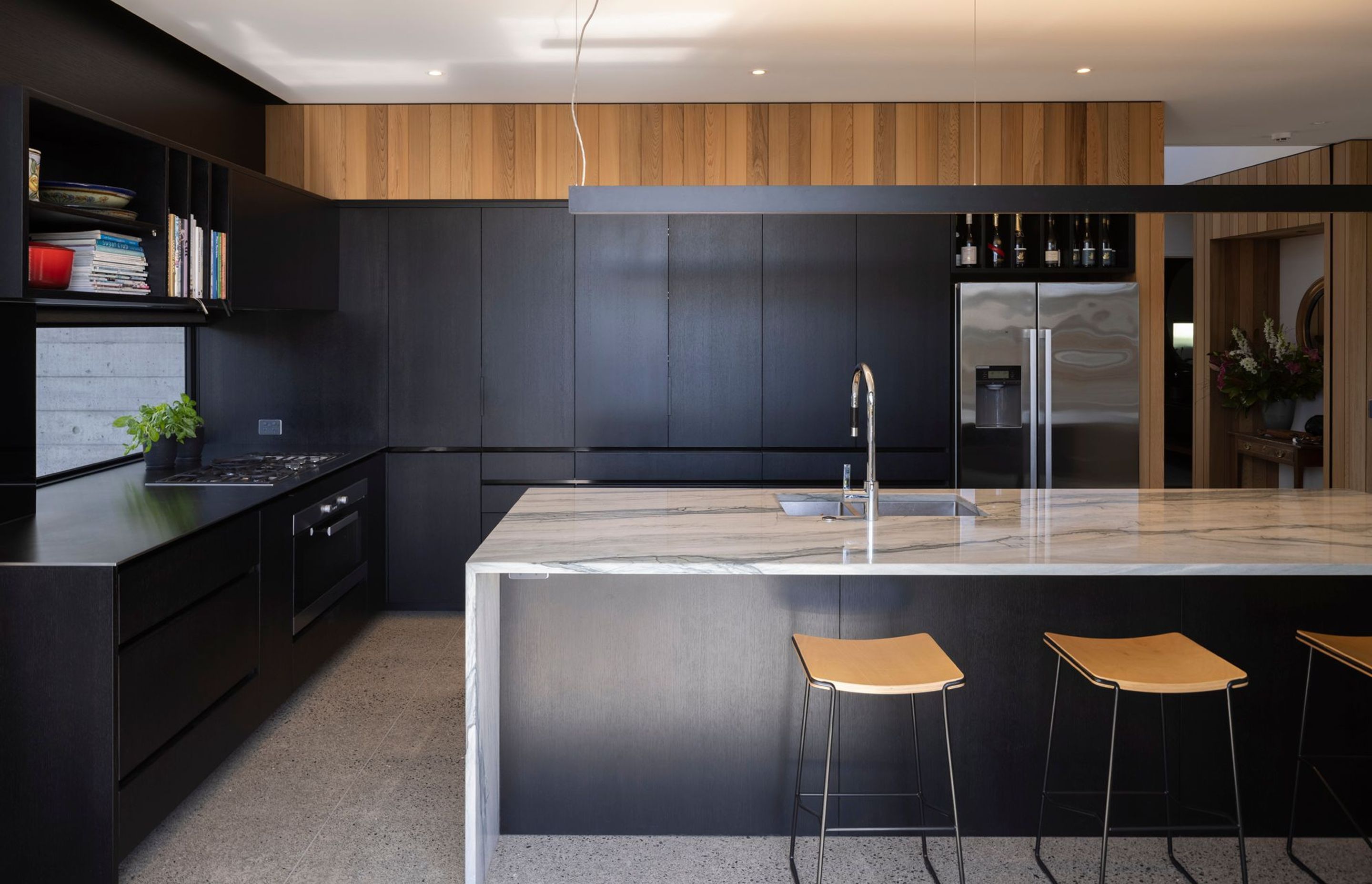 Studio Pacific Architecture also designed the kitchen. “We do like to do the kitchens as well, they’re really a focus in any house.”