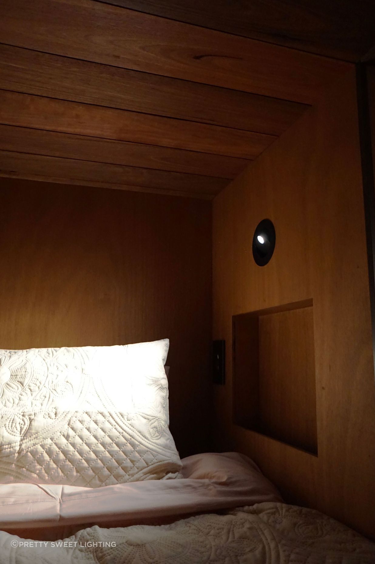 Each bunk features a wall light, switch &amp; USB charger