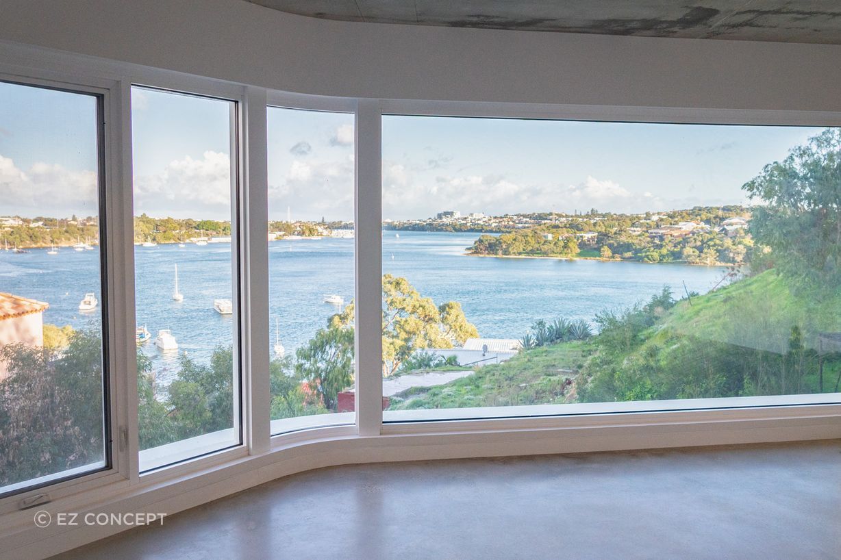 Infinity Views Swan River The striking view of the Swan River from Capozzi House.