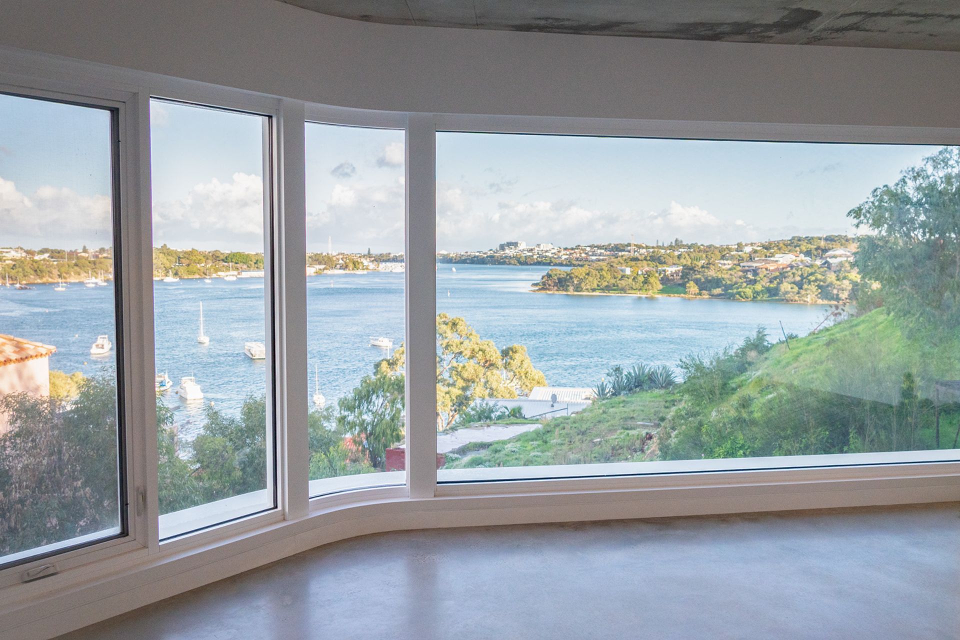 Infinity Views Swan River The striking view of the Swan River from Capozzi House.