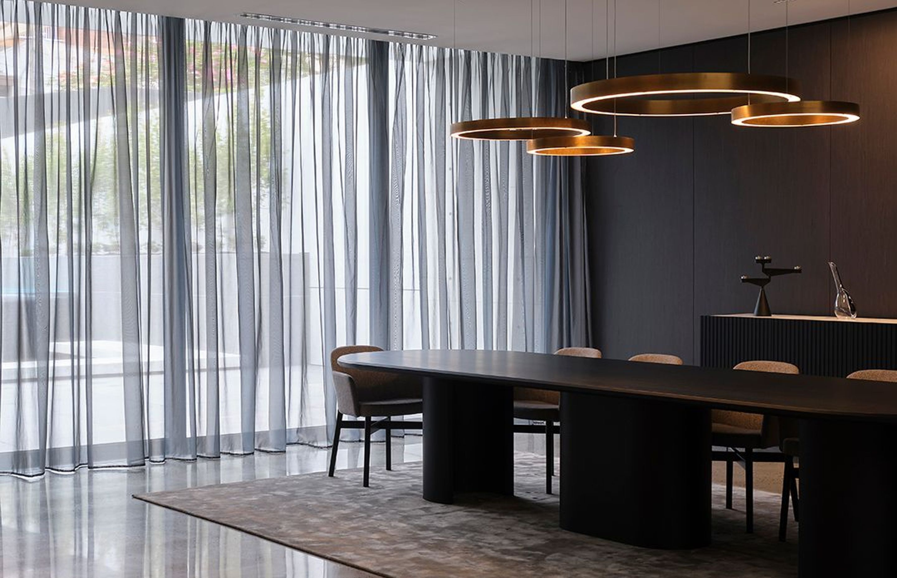 Weir House - Sheers Curtains and External Venetians