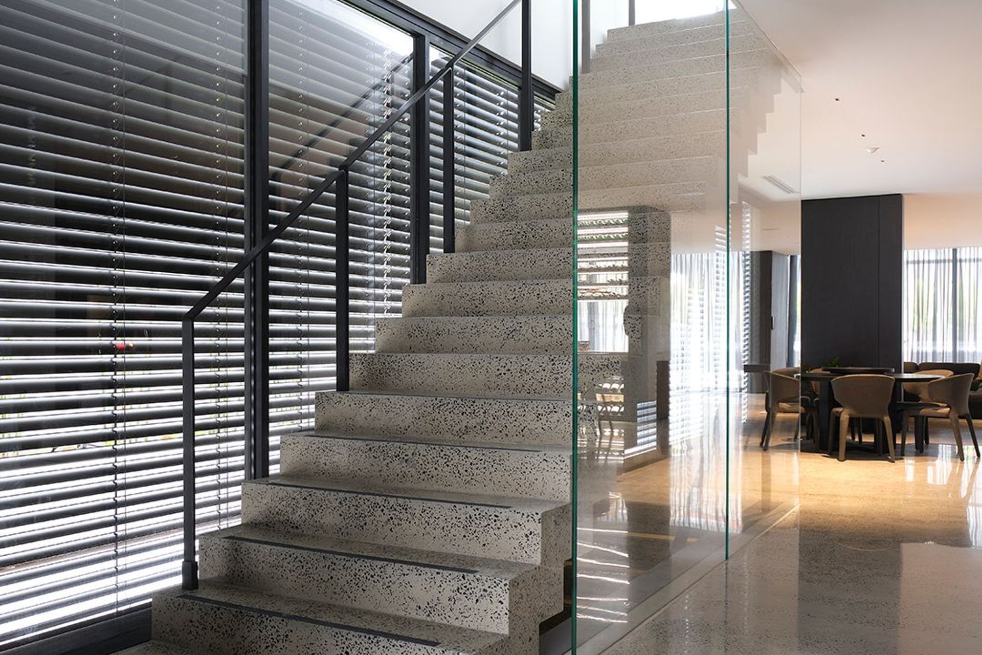 Weir House - Sheers Curtains and External Venetians