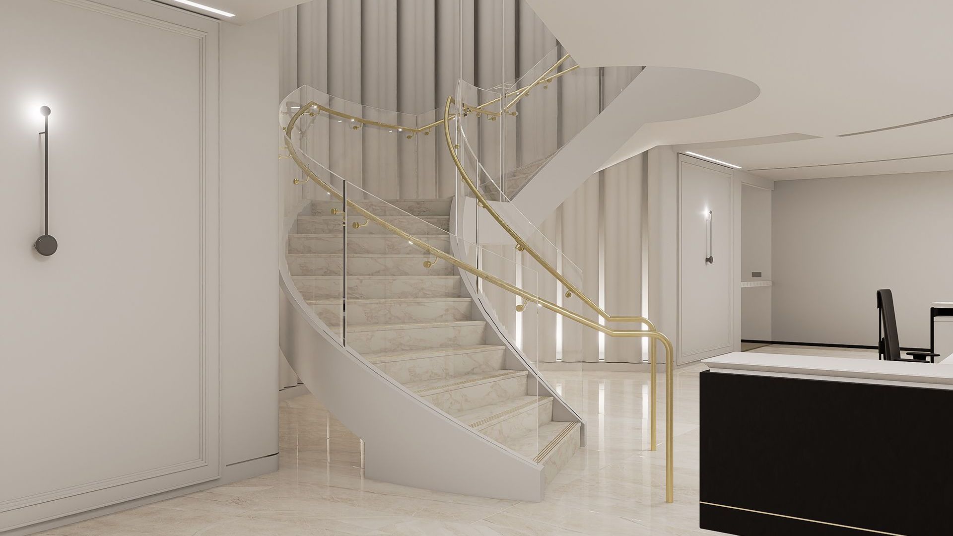 Fashion House - Beautiful Bent Glass Staircase banner
