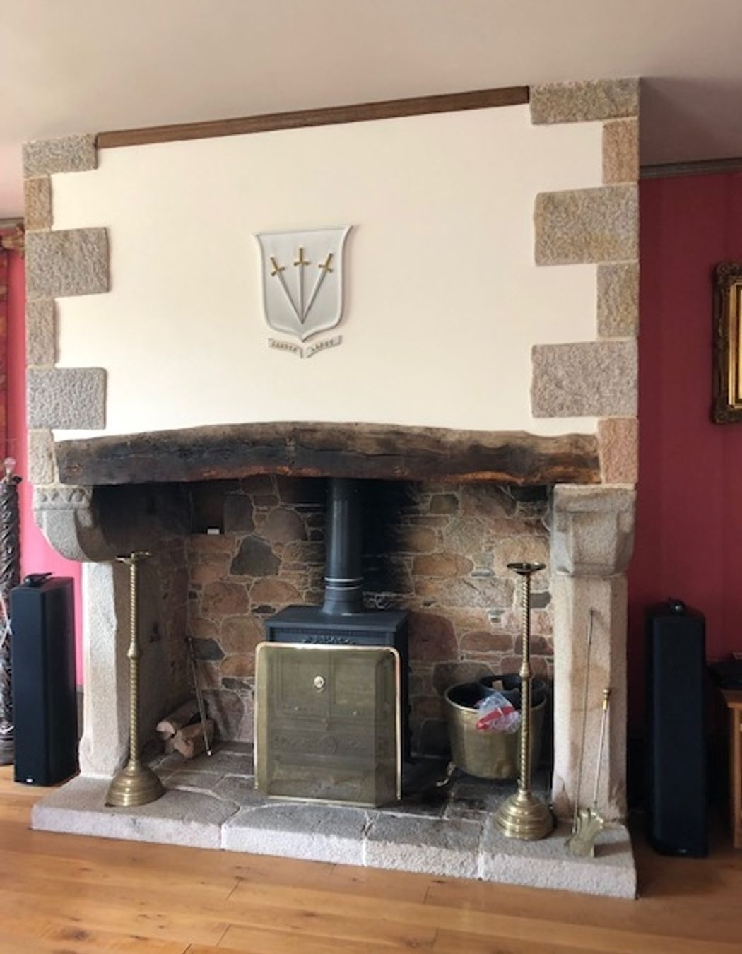 Traditional 18th century fireplace