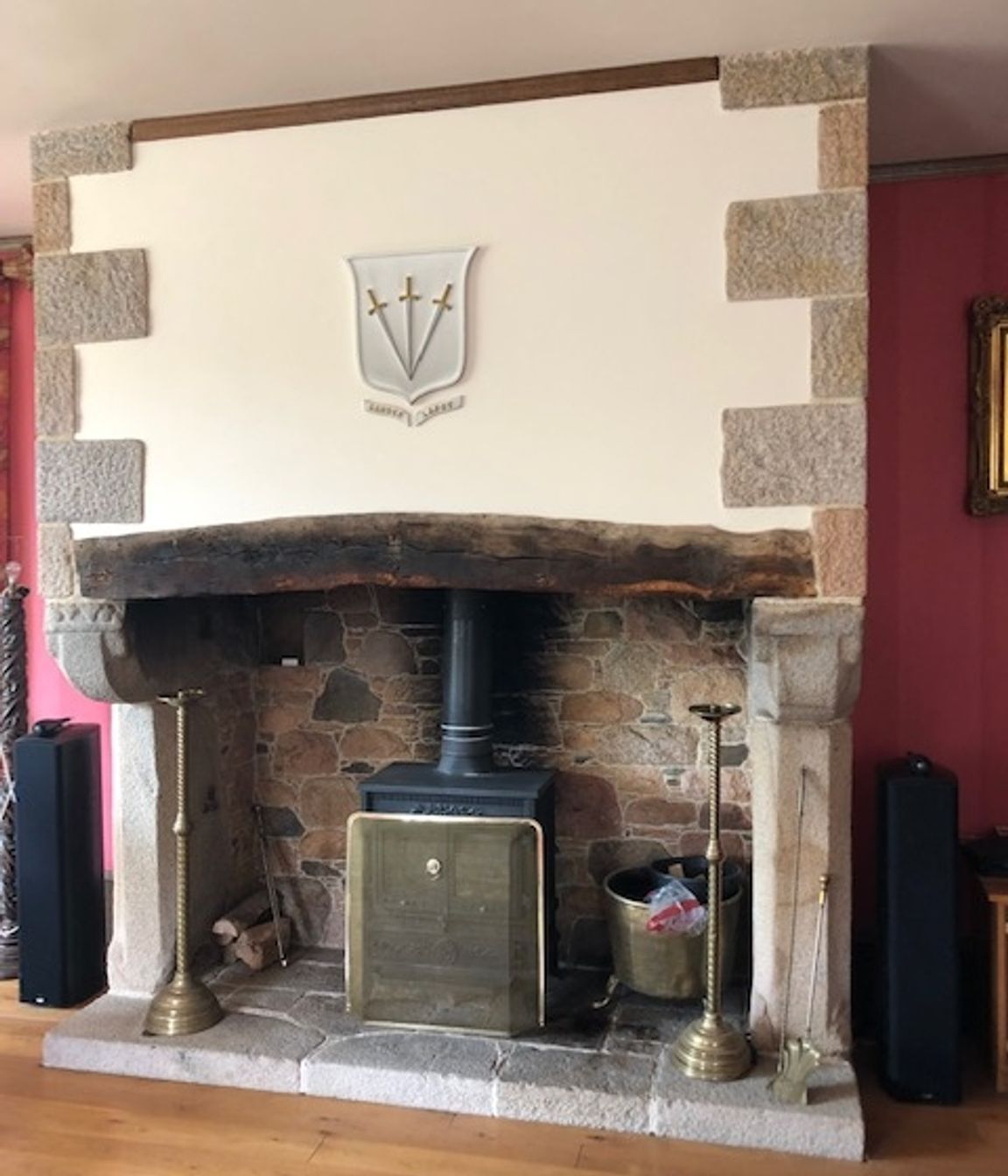Traditional 18th century fireplace