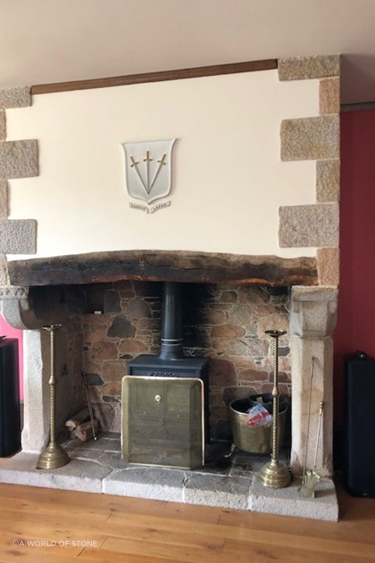 Traditional 18th century fireplace