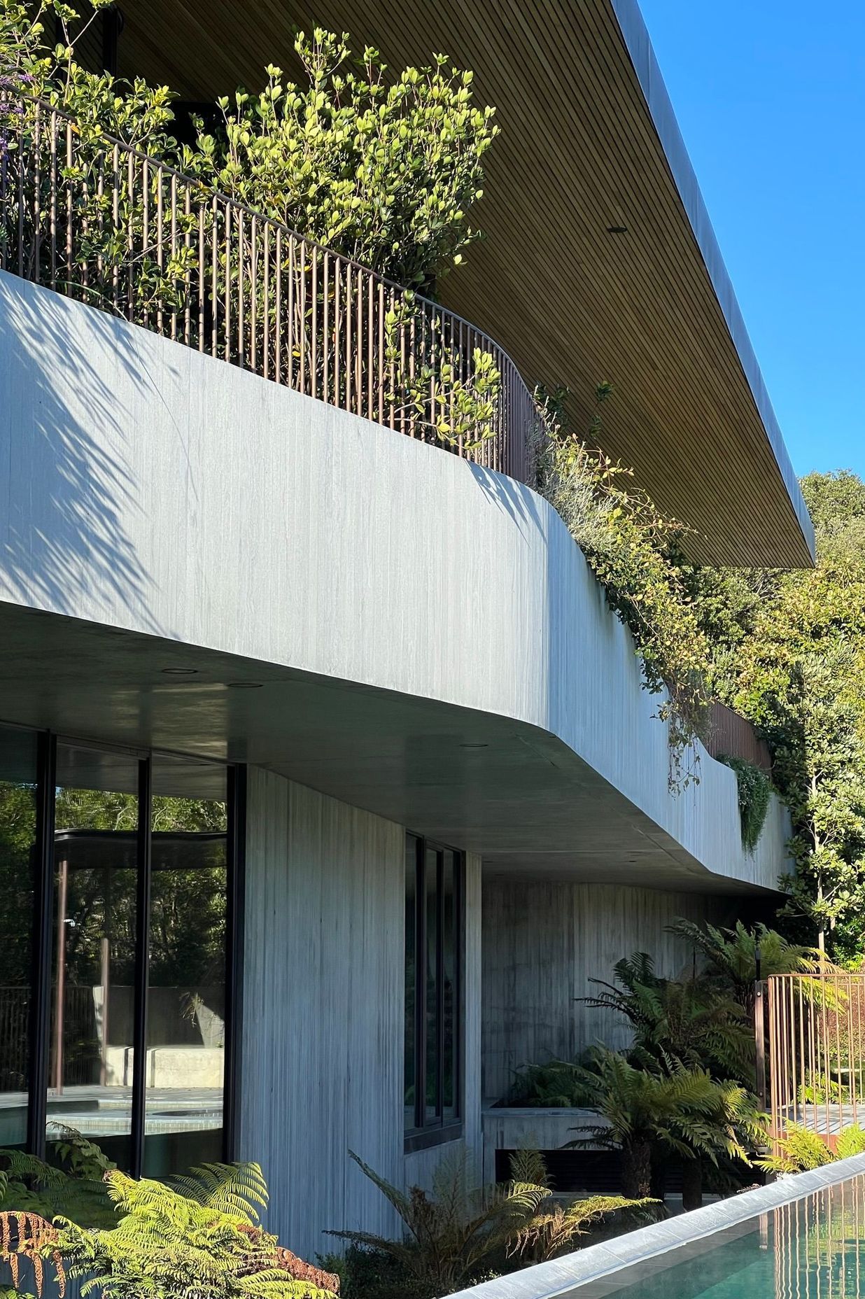 Bronze Balustrade - Waiheke Architecturally Designed Home